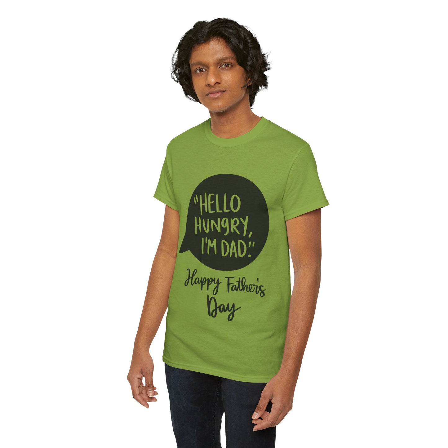 Hello Hungry I'm Dad Unisex Heavy Cotton Tee