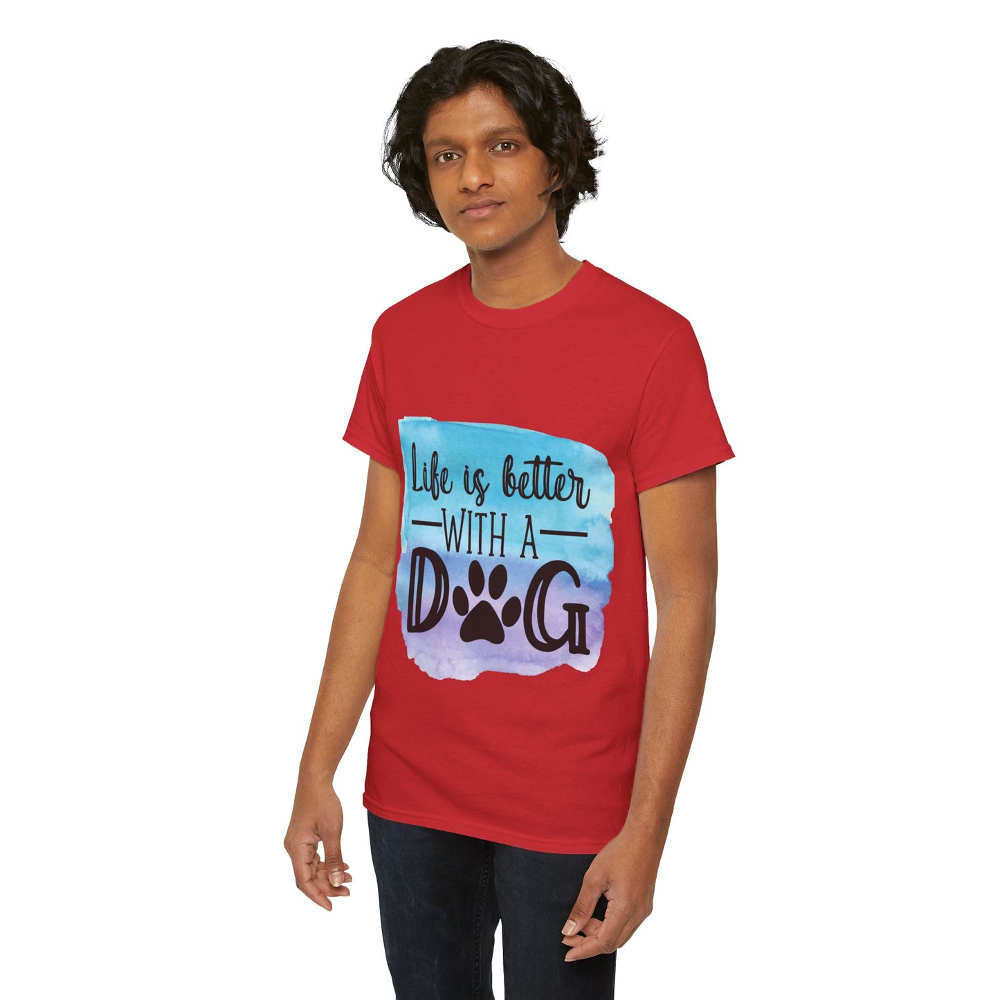 Life Is Better With A Dog Unisex Heavy Cotton Tee