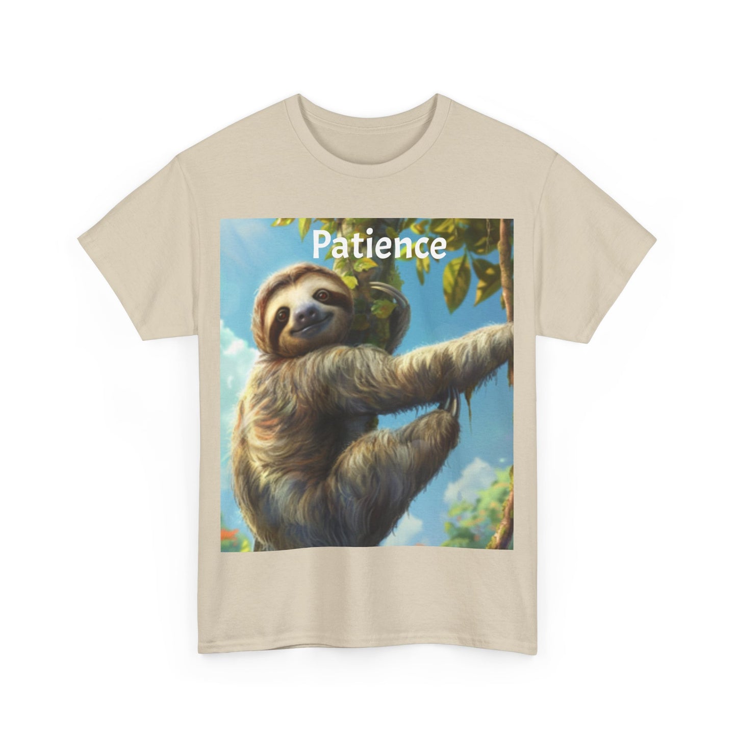 Sloth Patience Unisex Heavy Cotton Tee