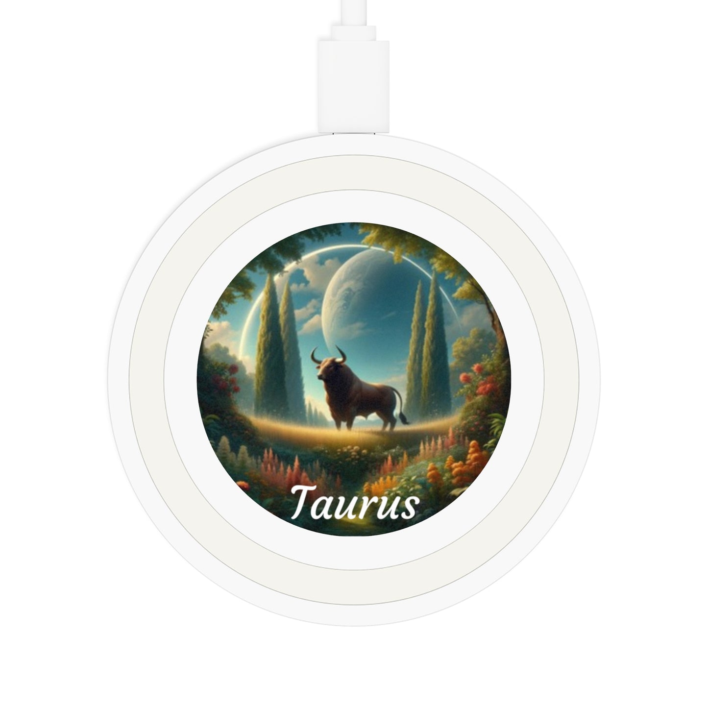 Taurus Zodiac Sign Quake Wireless Charging Pad