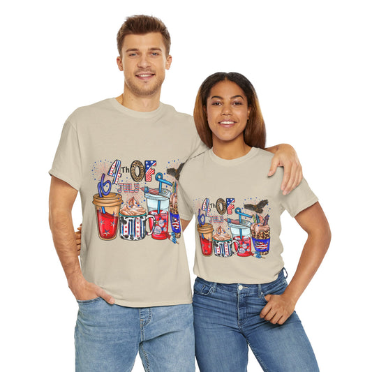 4th of July Drinks Unisex Heavy Cotton Tee