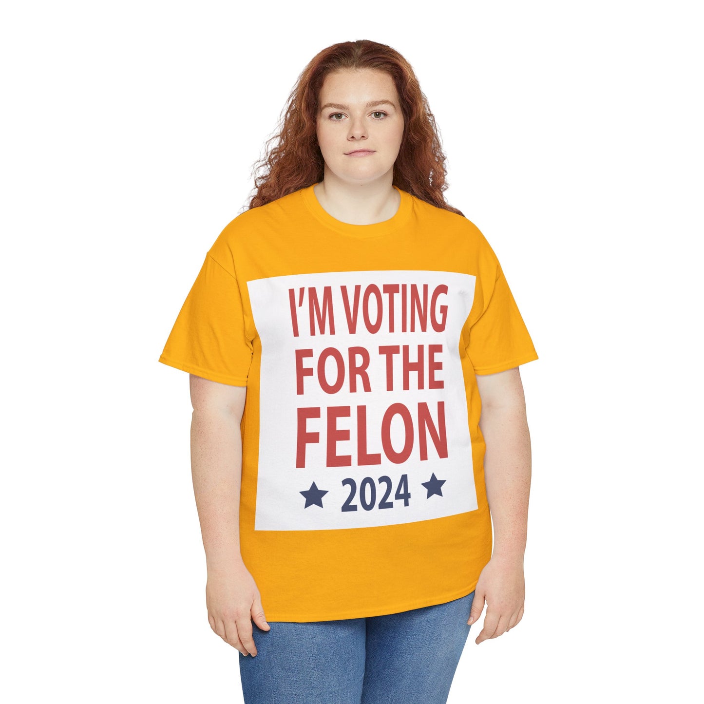 Voting For A Felon Unisex Heavy Cotton Tee