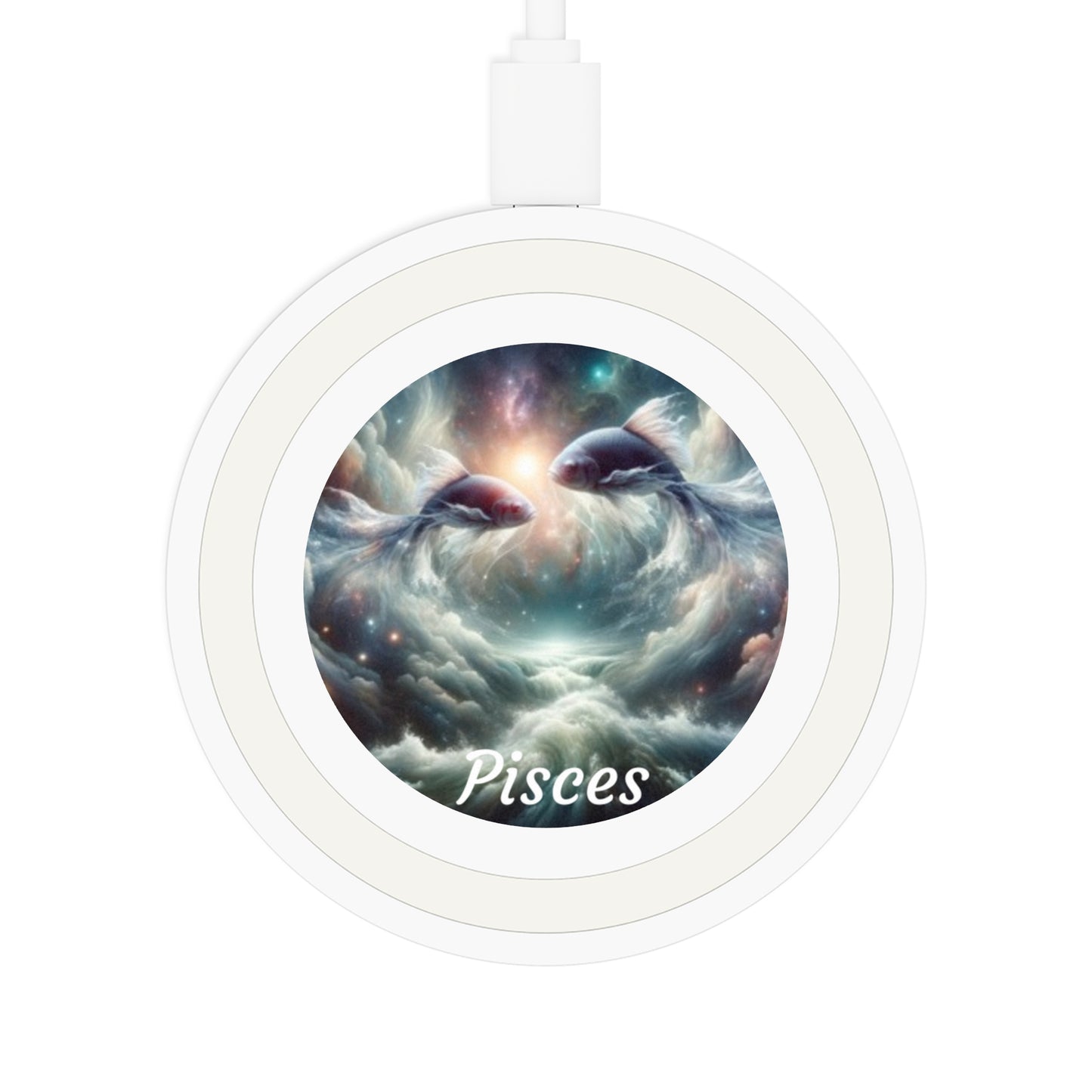 Pisces Zodiac Sign Quake Wireless Charging Pad