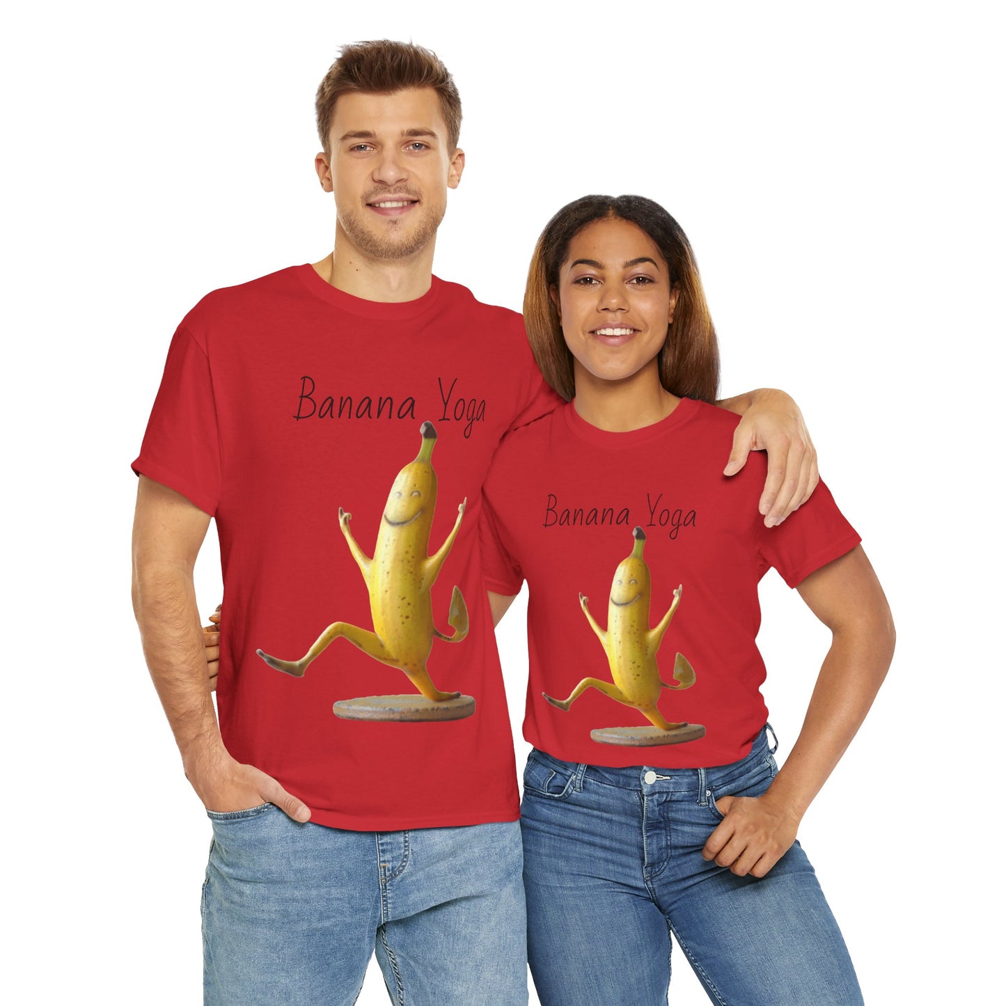 Banana Yoga2 Unisex Heavy Cotton Tee