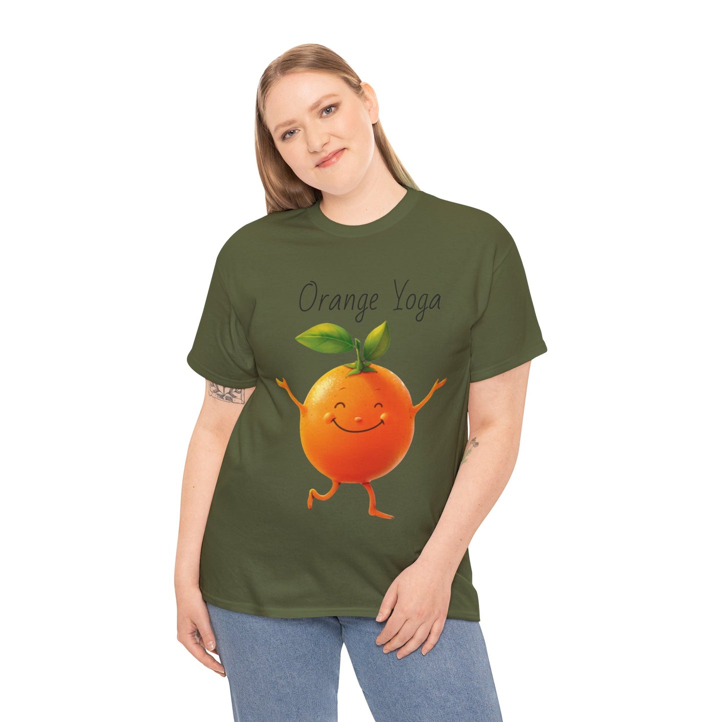 Orange Yoga Unisex Heavy Cotton Tee