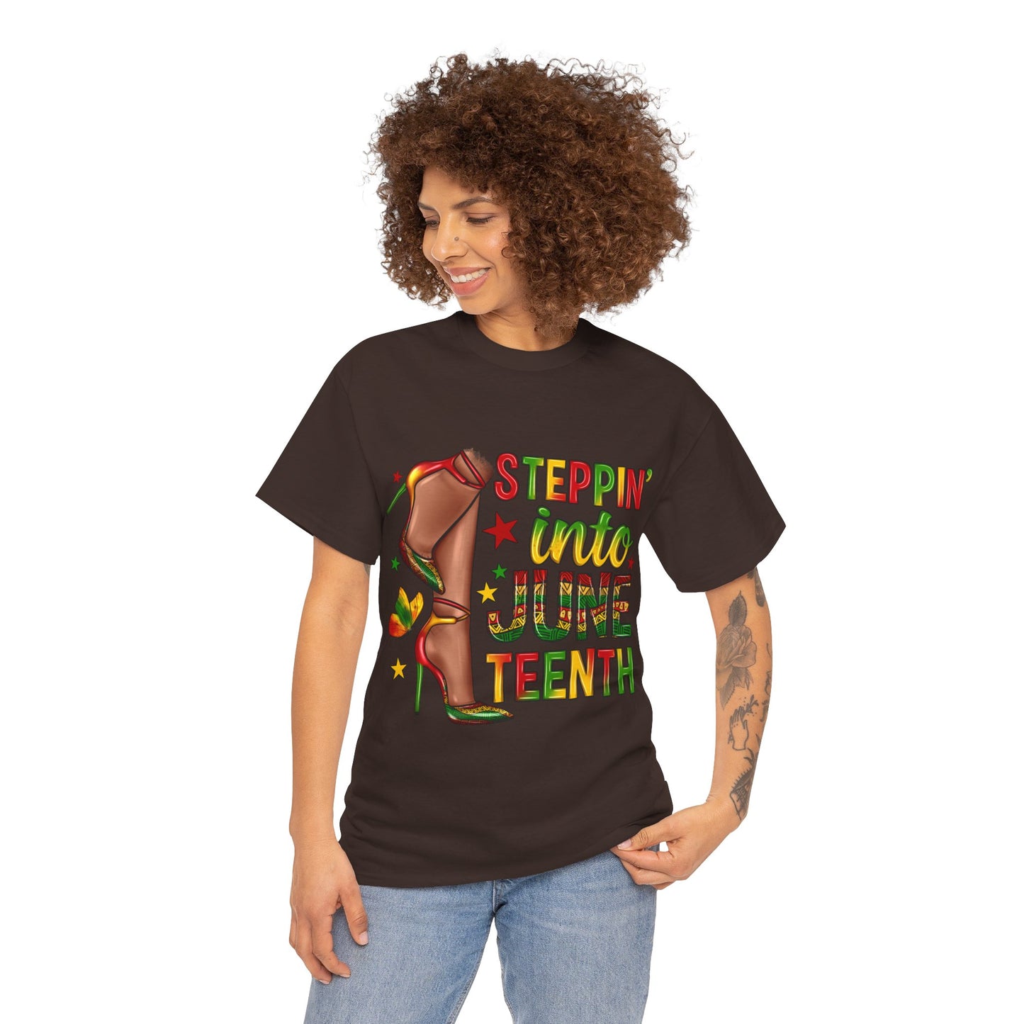 Stepping Into Juneteenth Unisex Heavy Cotton Tee