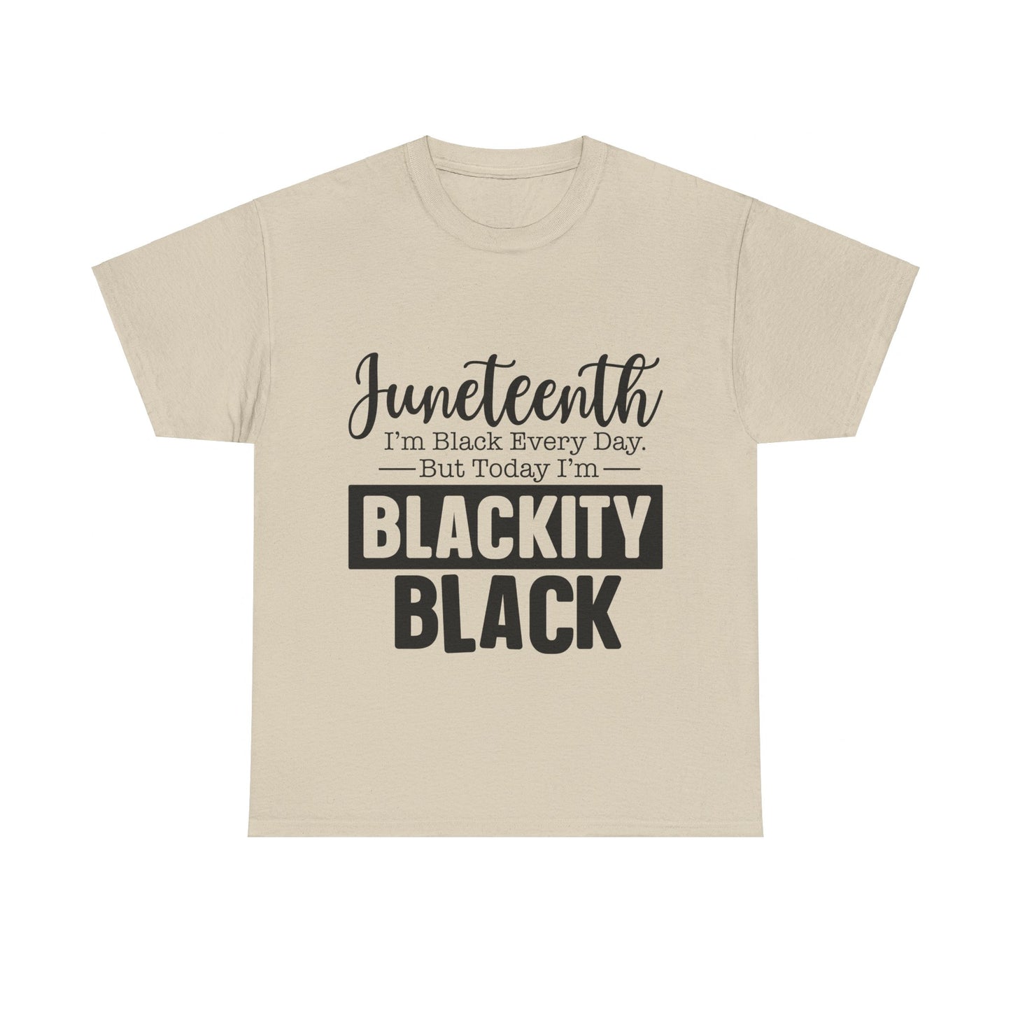 Juneteenth Black Everyday Unisex Heavy Cotton Tee