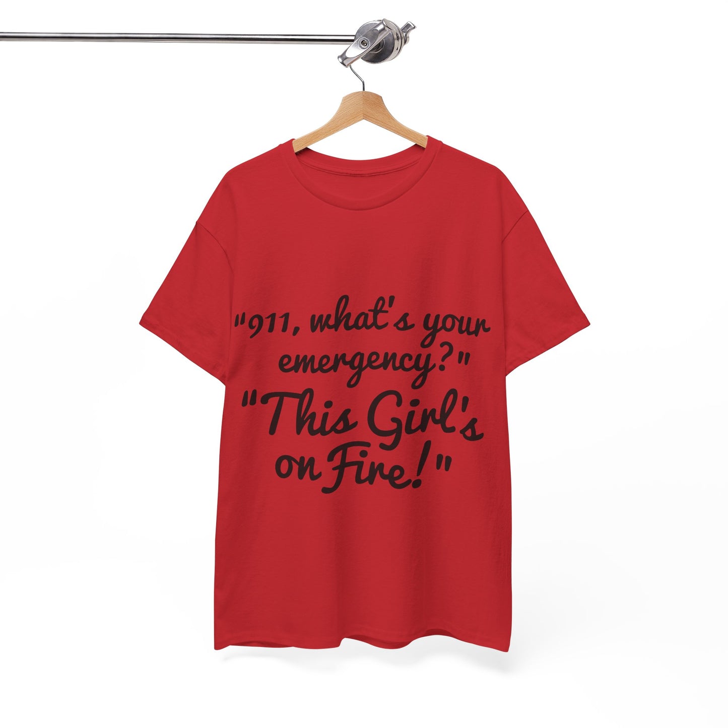 This Girl's On Fire Unisex Heavy Cotton Tee