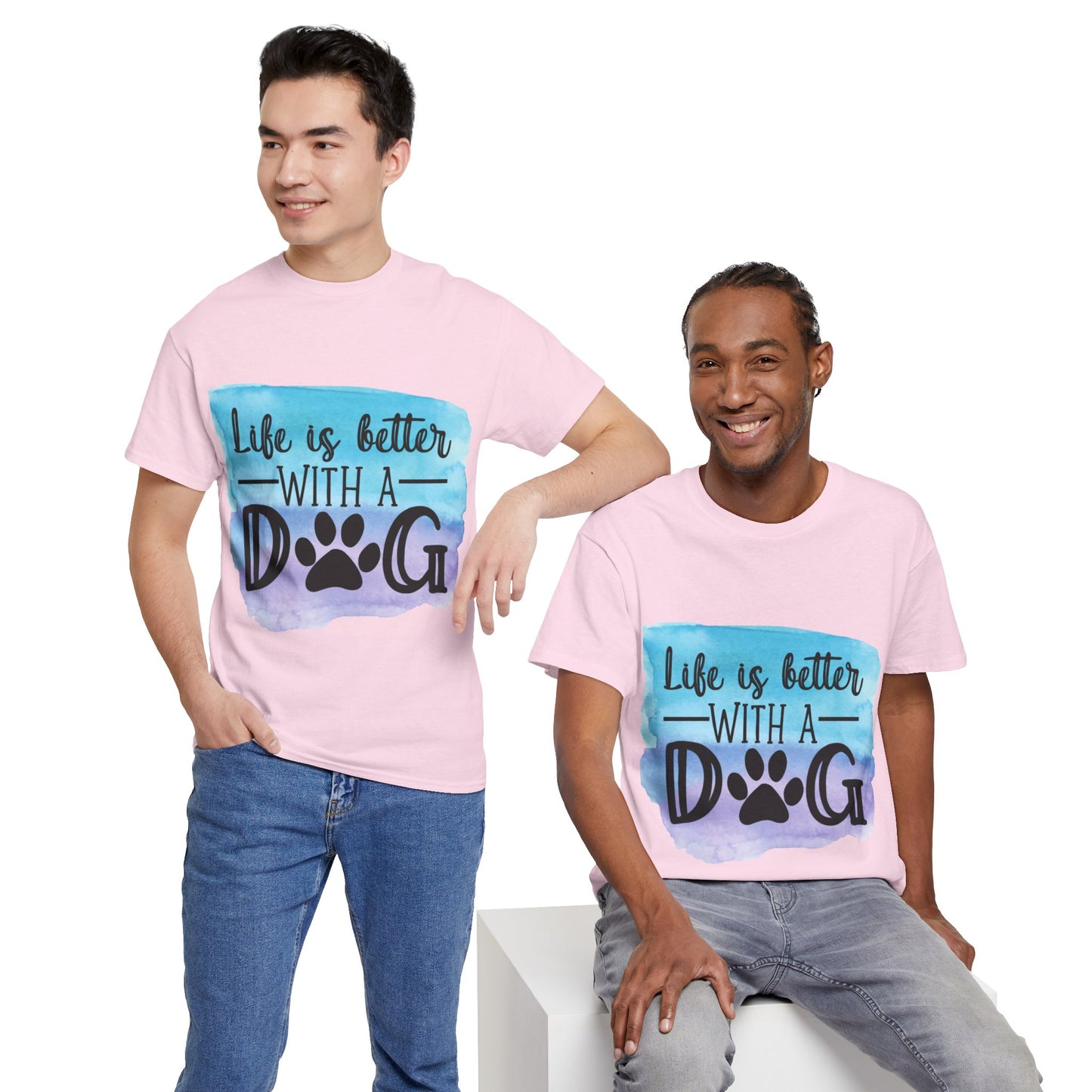 Life Is Better With A Dog Unisex Heavy Cotton Tee