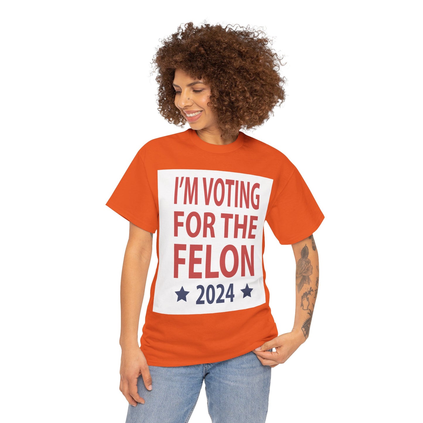 Voting For A Felon Unisex Heavy Cotton Tee