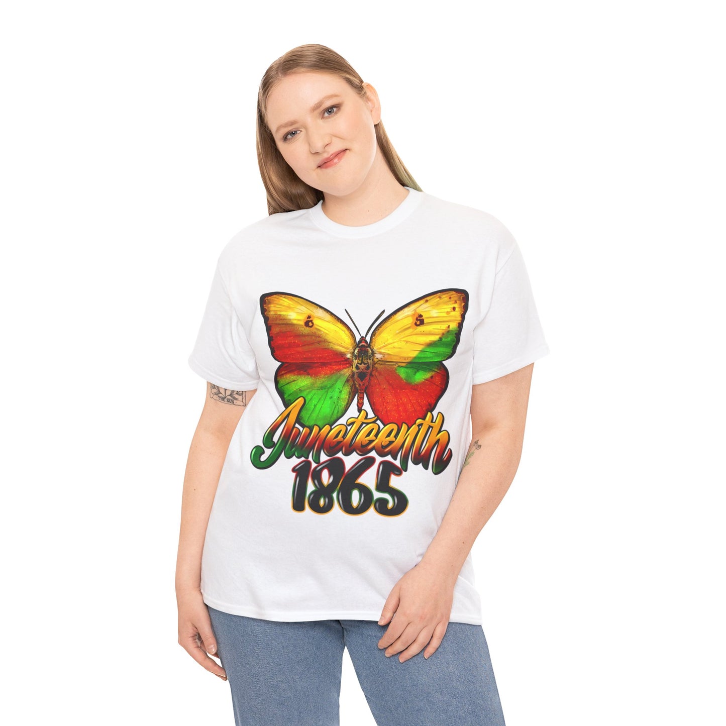 Juneteenth Butterfly Unisex Heavy Cotton Tee