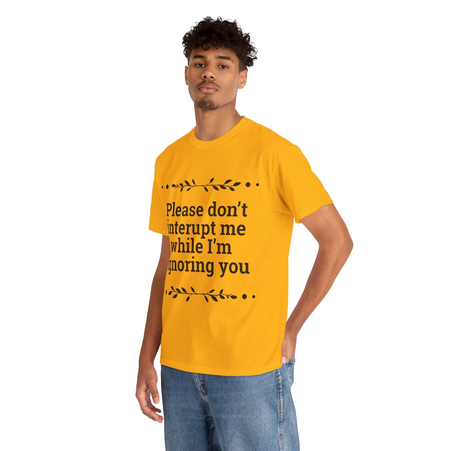 Please Don't Interrupt Me Unisex Heavy Cotton Tee