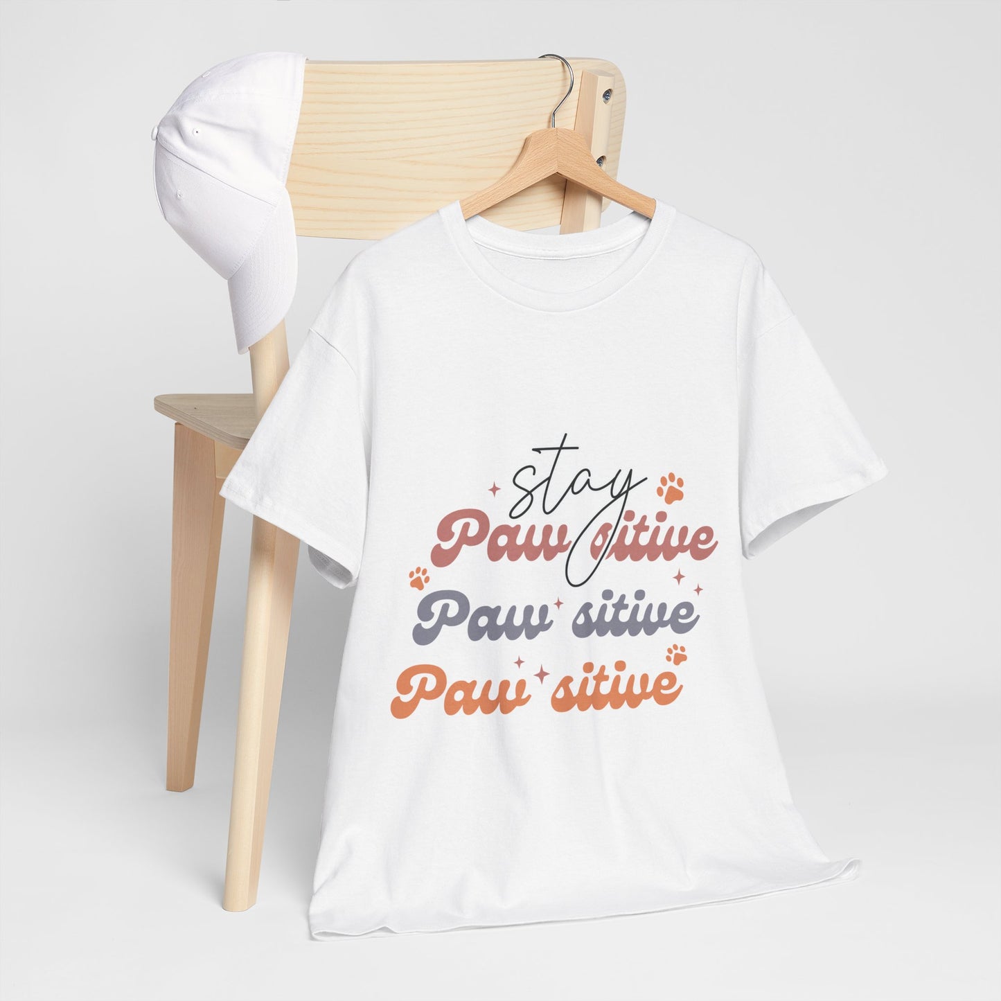 Stay Paw Sitive Unisex Heavy Cotton Tee