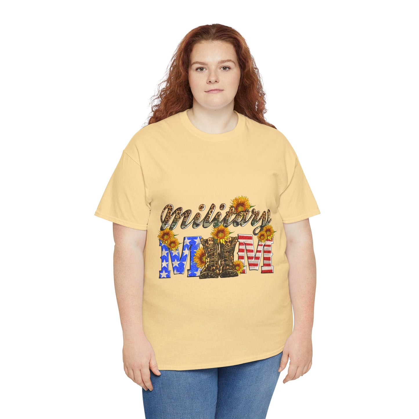 Military Mom Unisex Heavy Cotton Tee