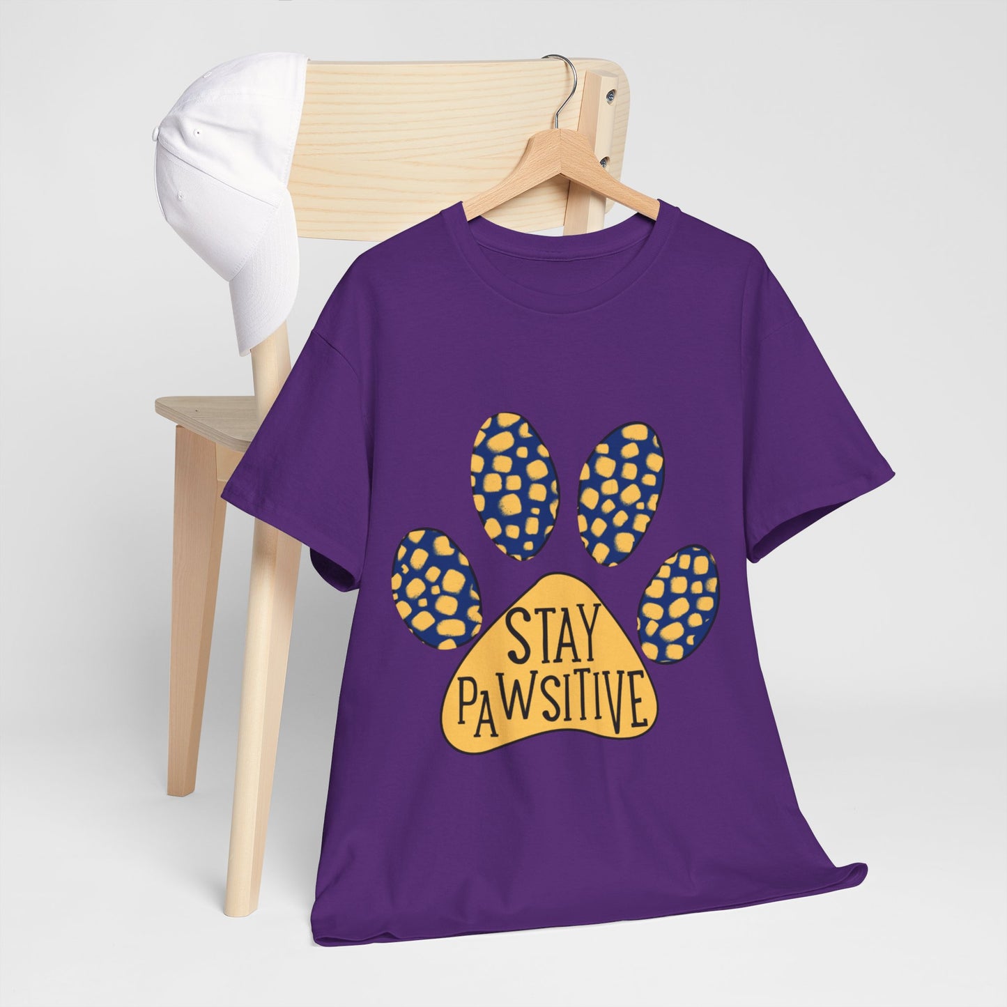 Stay Pawsitive Unisex Heavy Cotton Tee