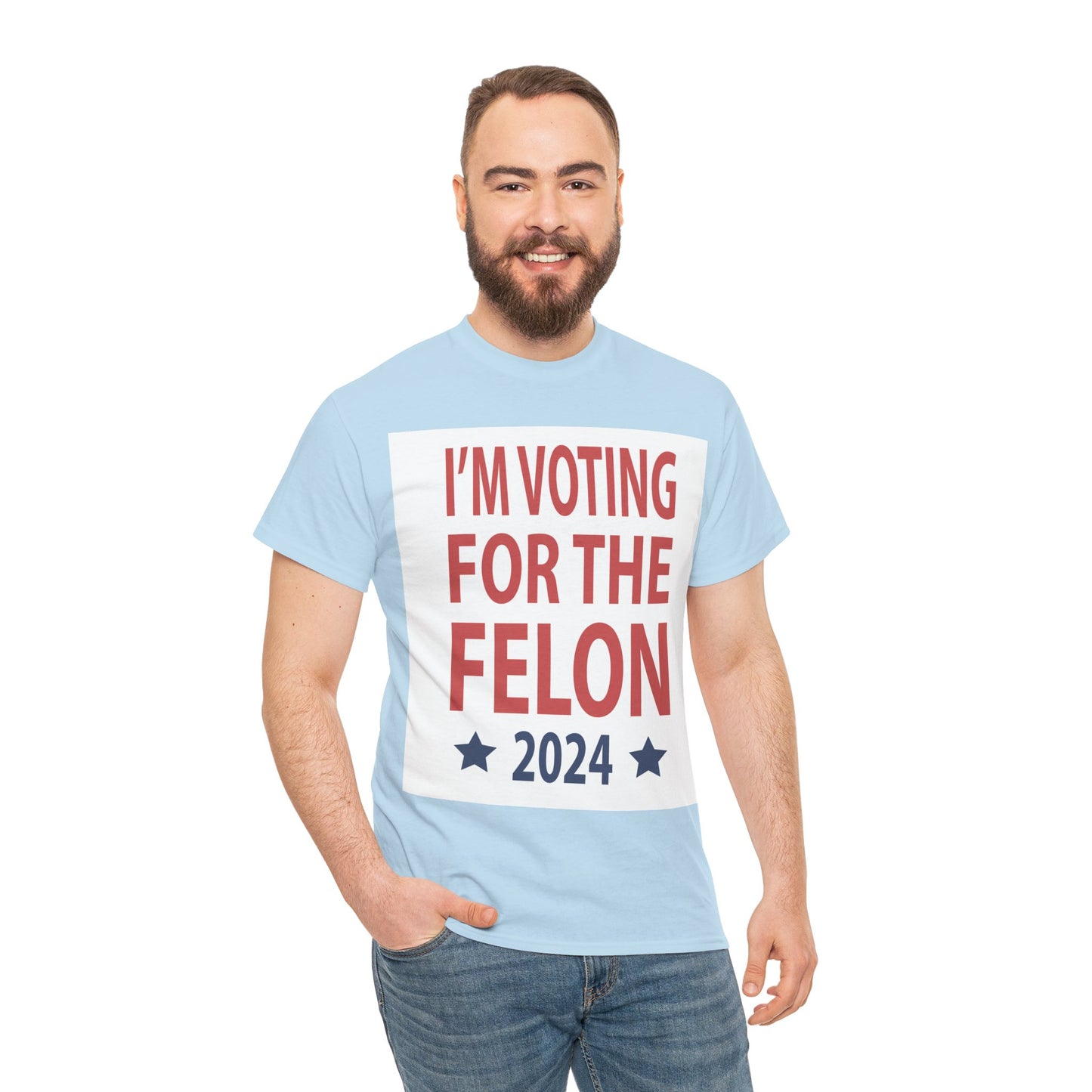 Voting For A Felon Unisex Heavy Cotton Tee