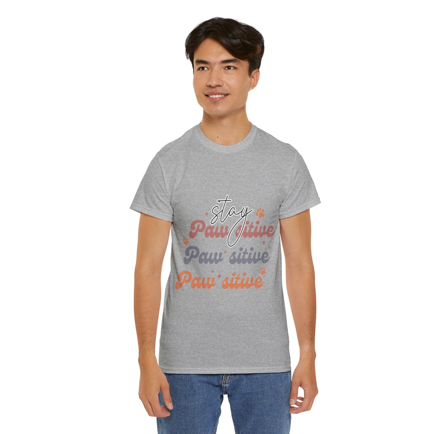 Stay Paw Sitive Unisex Heavy Cotton Tee