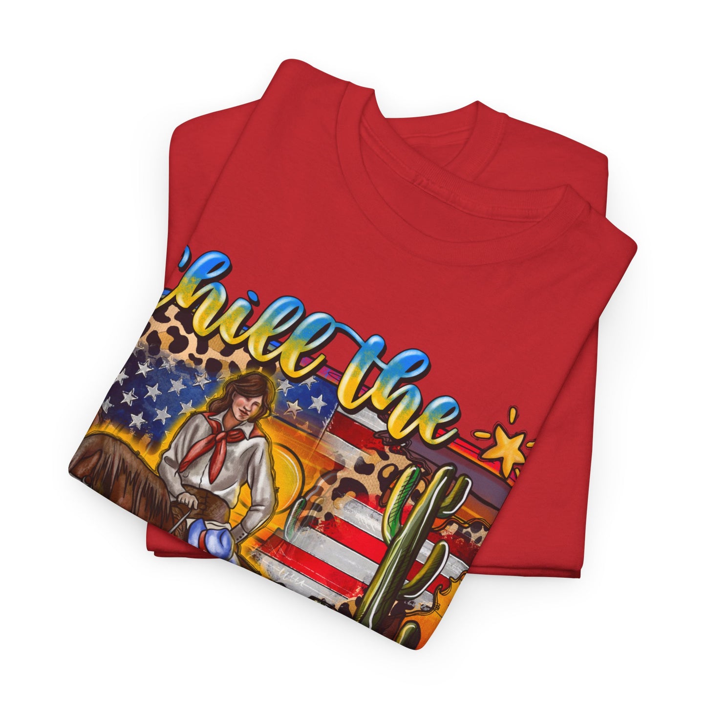 Cowgirl 4th of July Unisex Heavy Cotton Tee