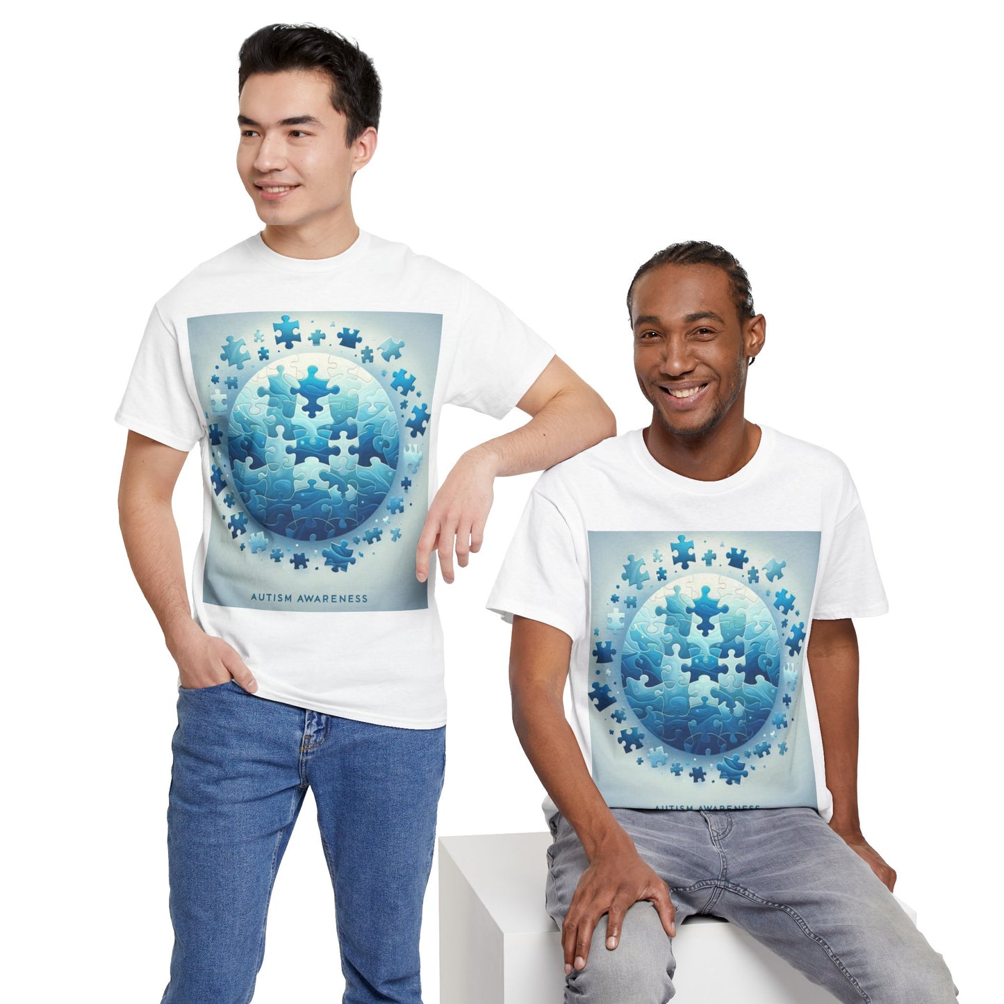 Autism Globe Unisex Heavy Cotton Tee