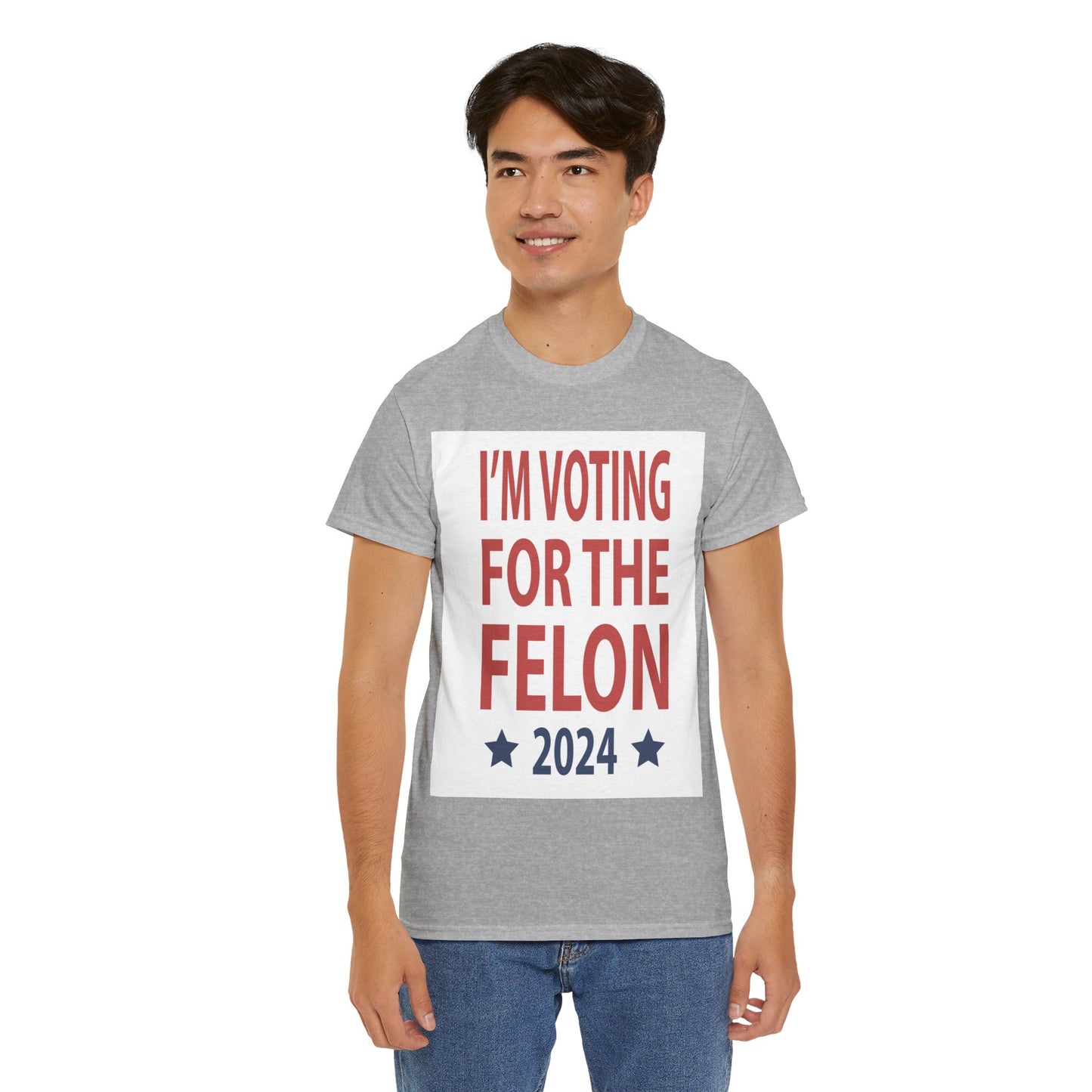 Voting For A Felon Unisex Heavy Cotton Tee