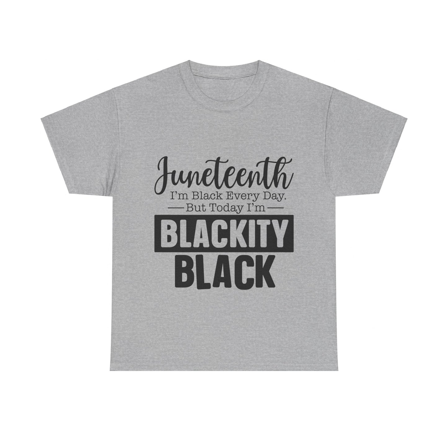 Juneteenth Black Everyday Unisex Heavy Cotton Tee