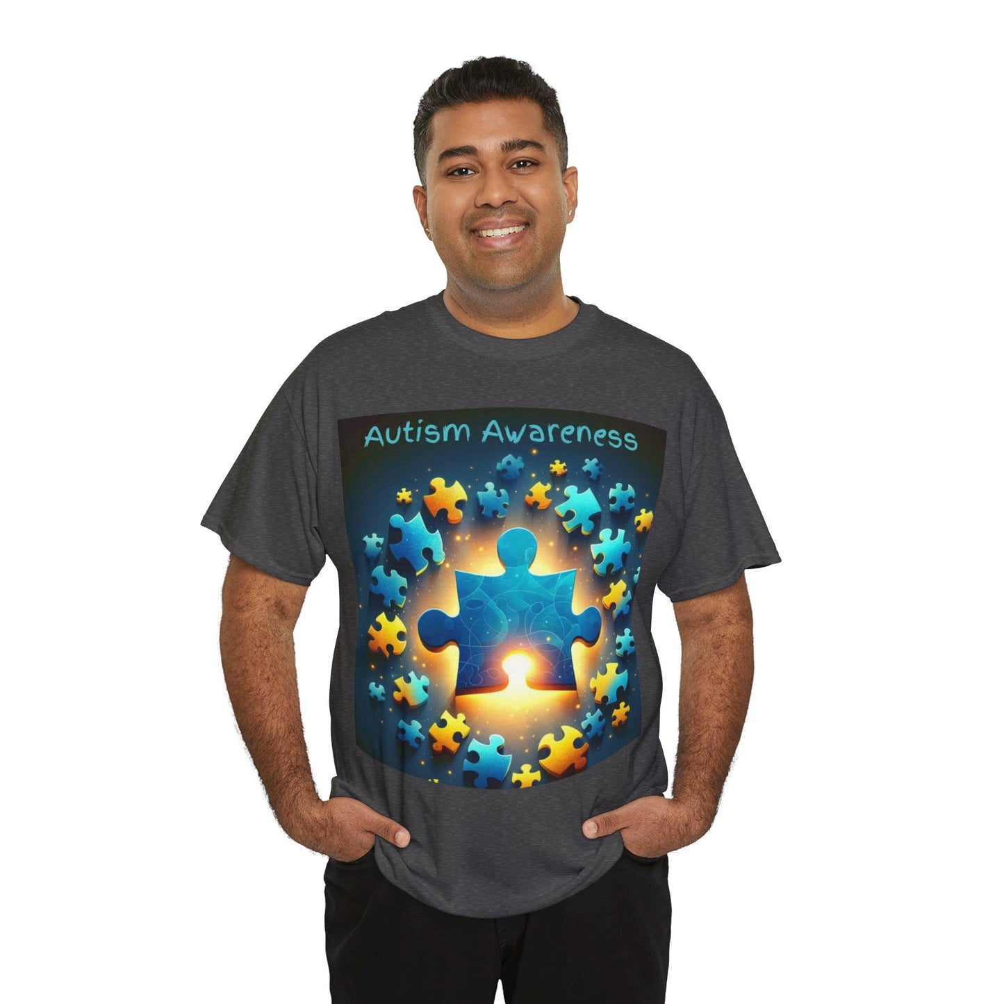 Autism Glow Unisex Heavy Cotton Tee