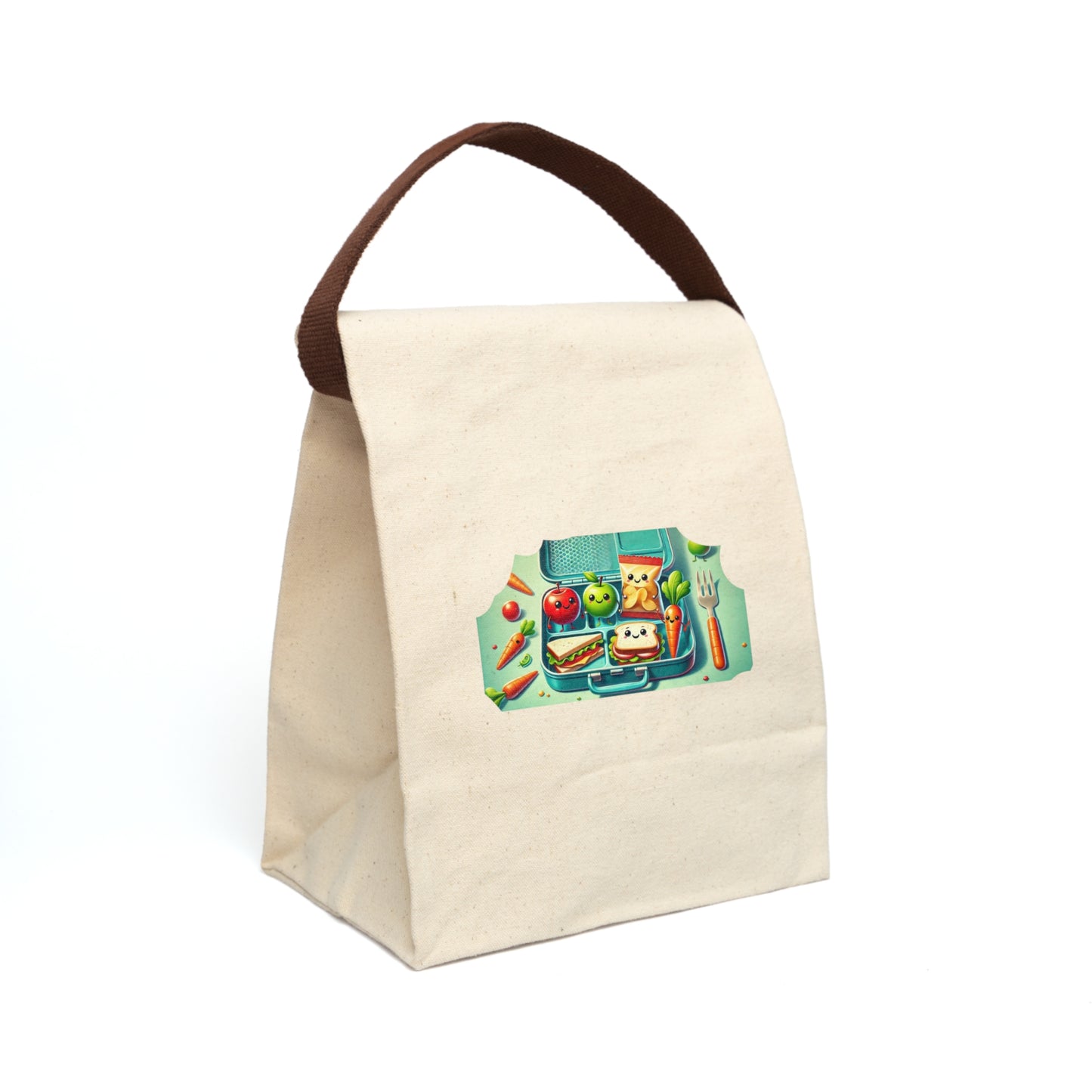 Lunch Time Canvas Lunch Bag With Strap