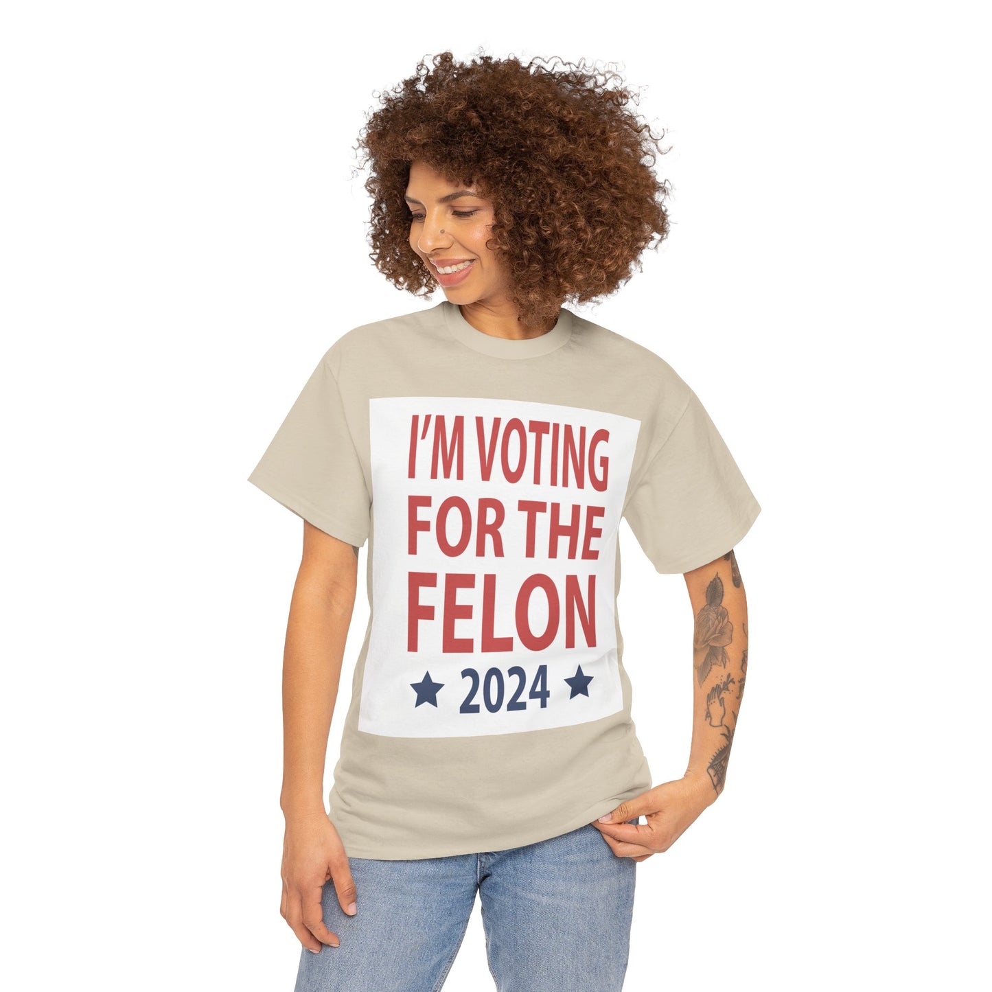 Voting For A Felon Unisex Heavy Cotton Tee