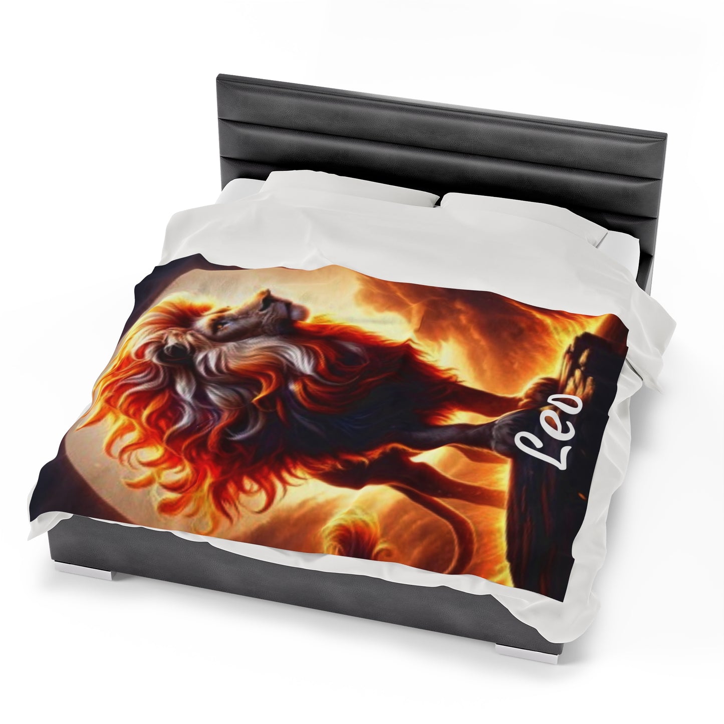 Leo Zodiac Sign Velveteen Plush Blanket