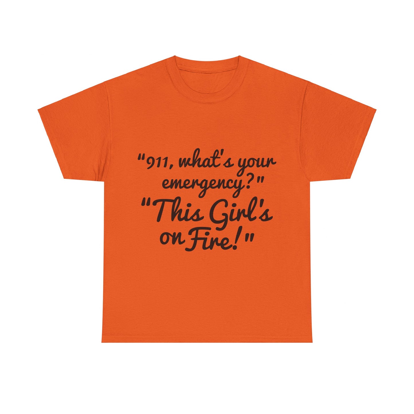 This Girl's On Fire Unisex Heavy Cotton Tee