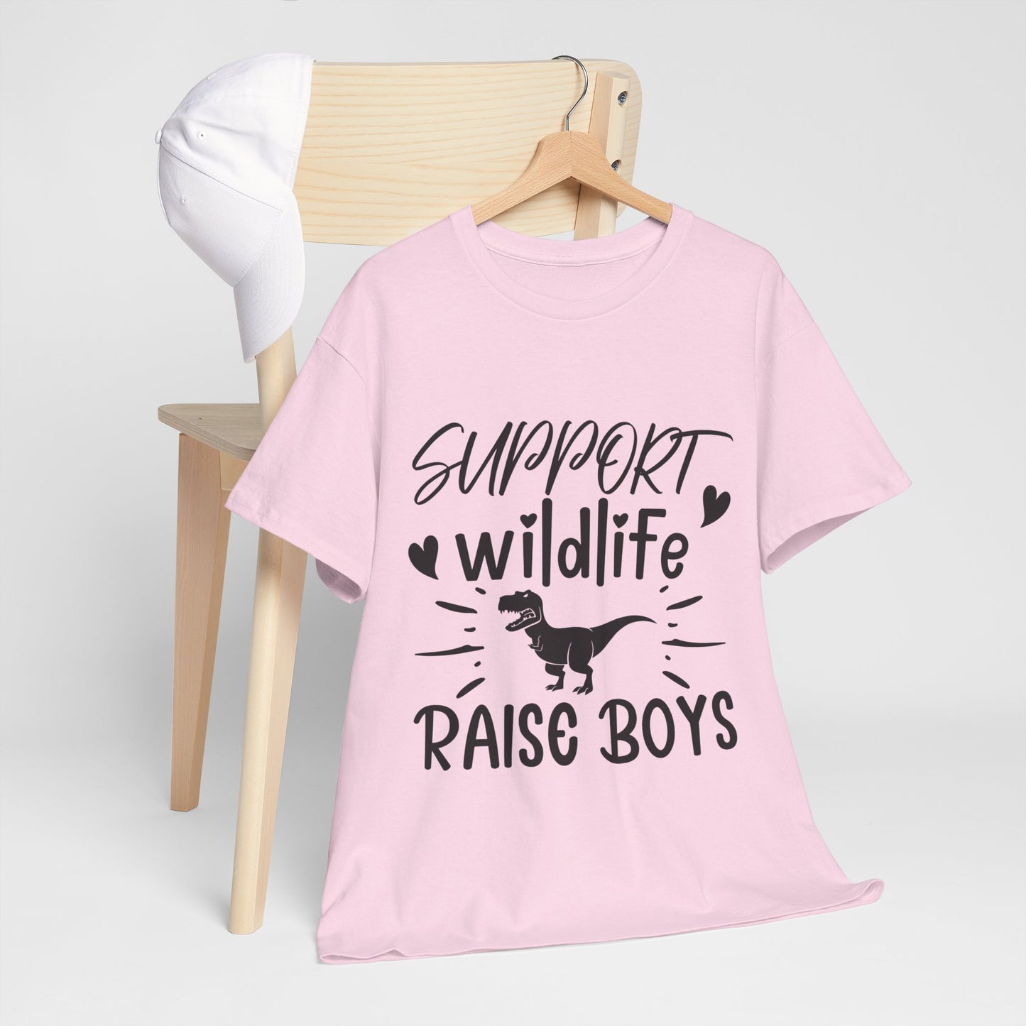 Support Wildlife Raise Boys Unisex Heavy Cotton Tee