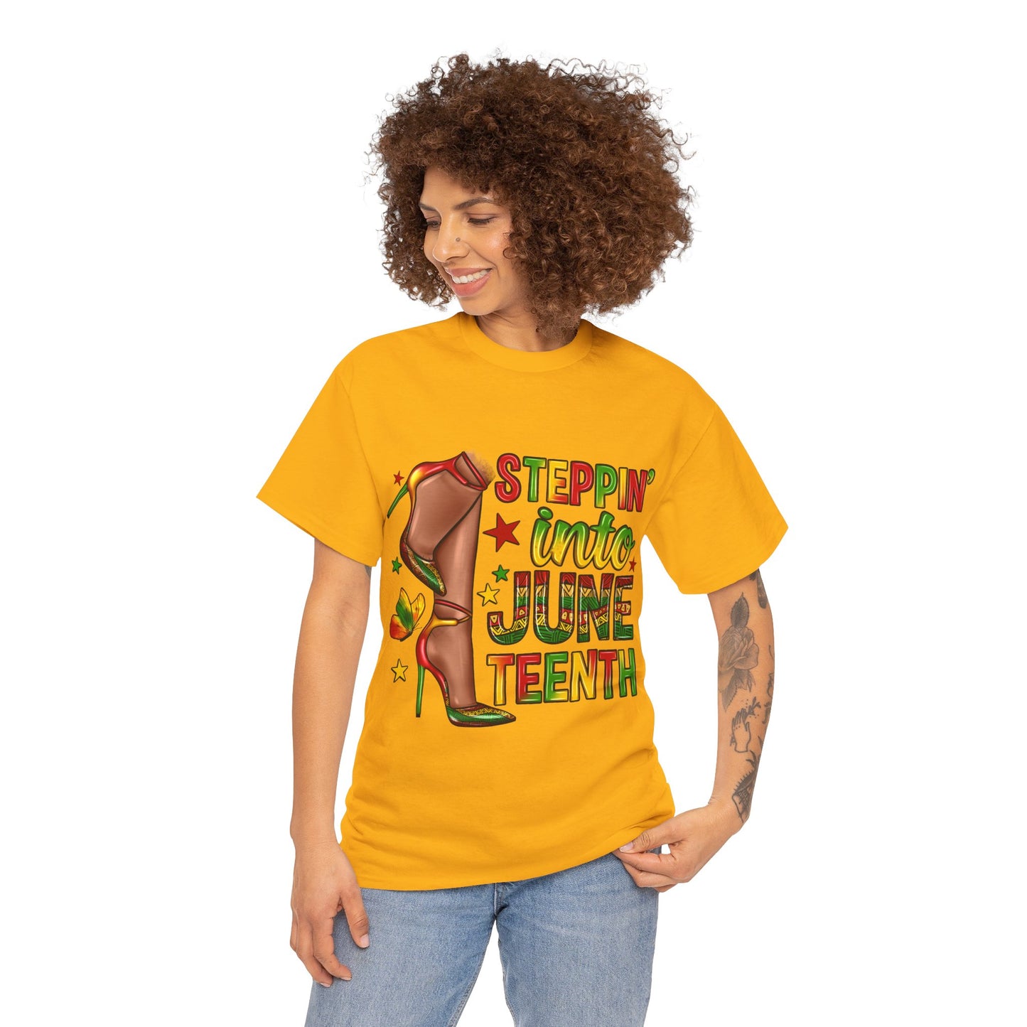 Stepping Into Juneteenth Unisex Heavy Cotton Tee