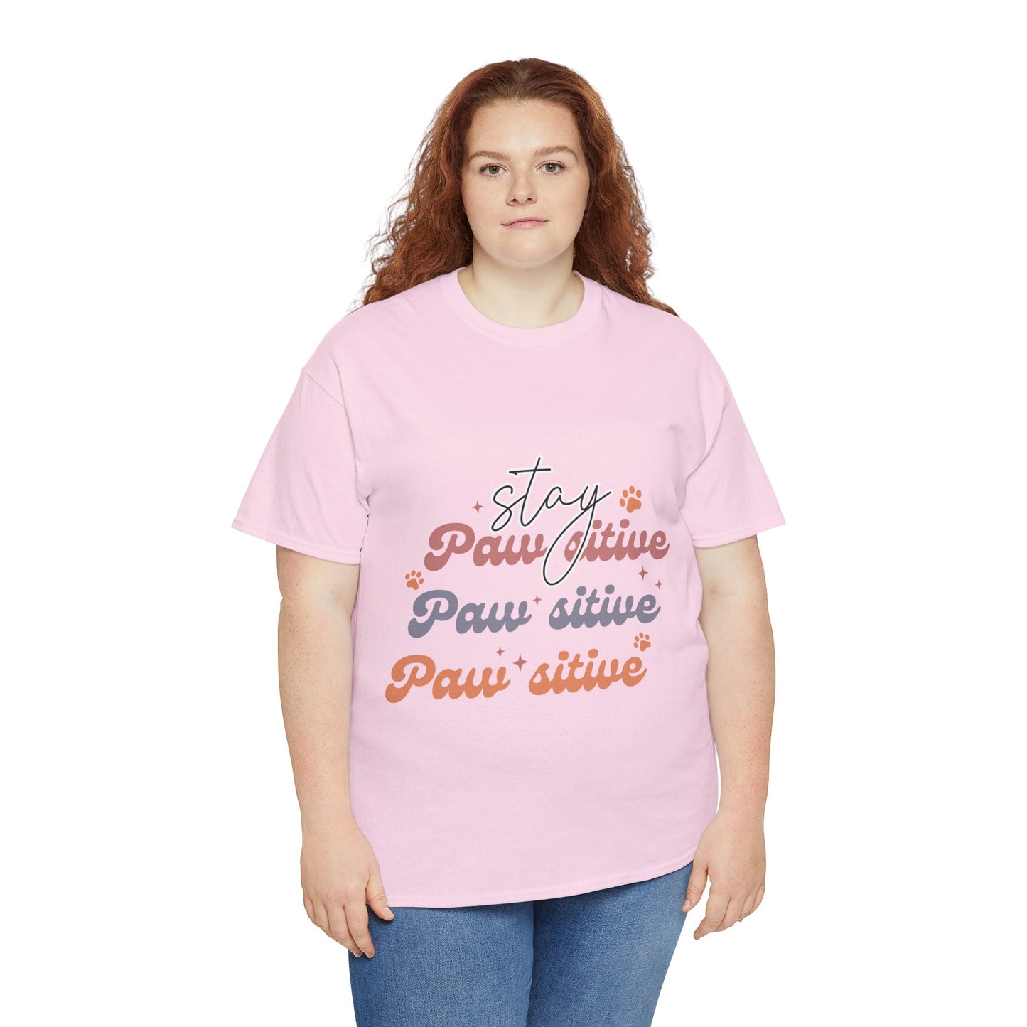 Stay Paw Sitive Unisex Heavy Cotton Tee