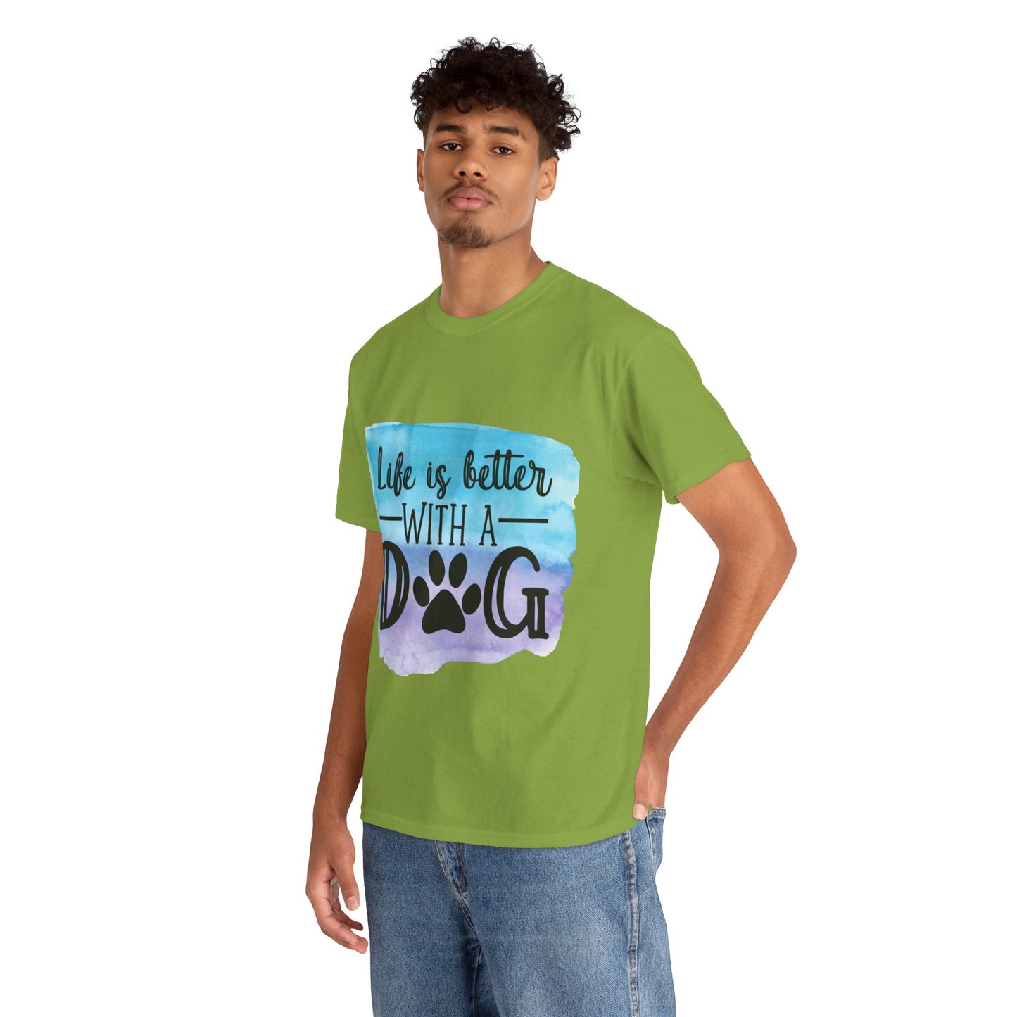 Life Is Better With A Dog Unisex Heavy Cotton Tee