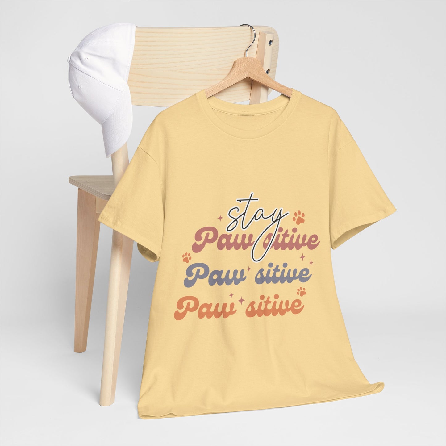 Stay Paw Sitive Unisex Heavy Cotton Tee