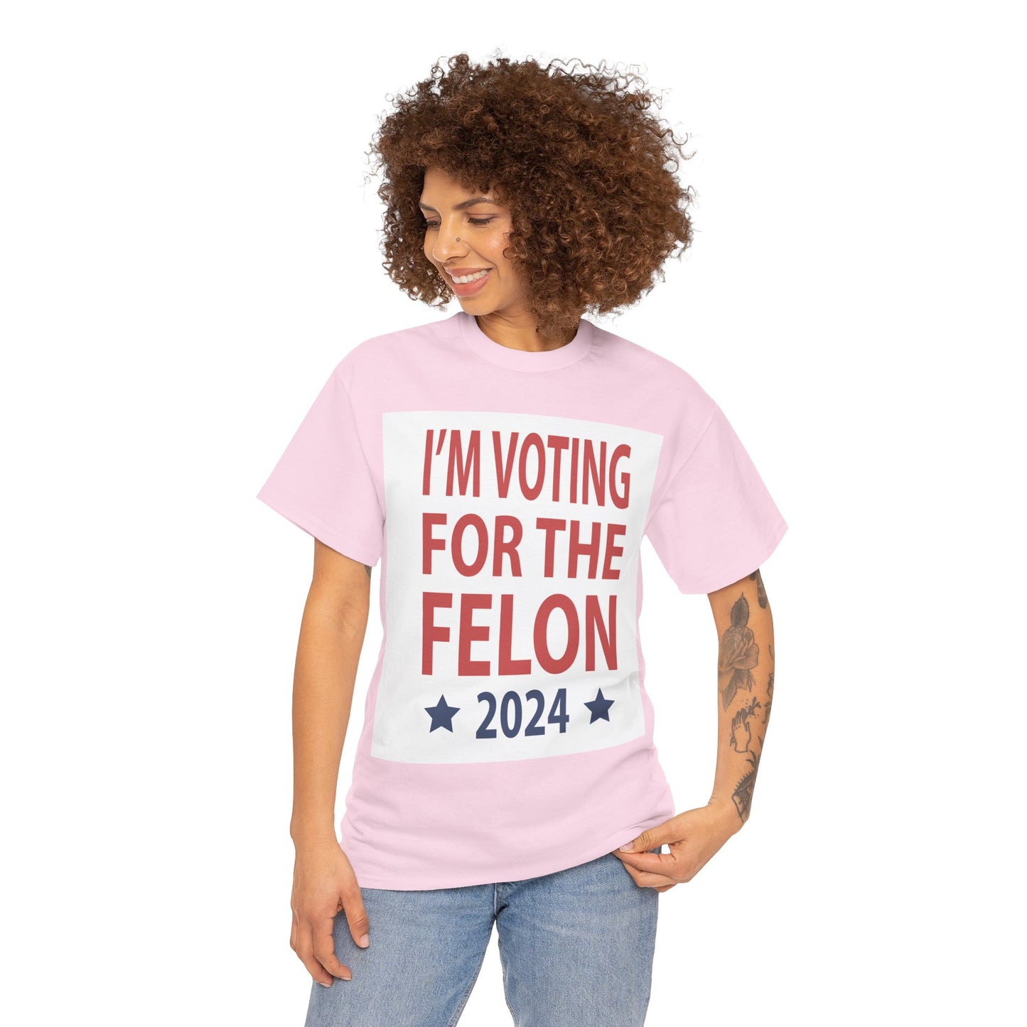 Voting For A Felon Unisex Heavy Cotton Tee