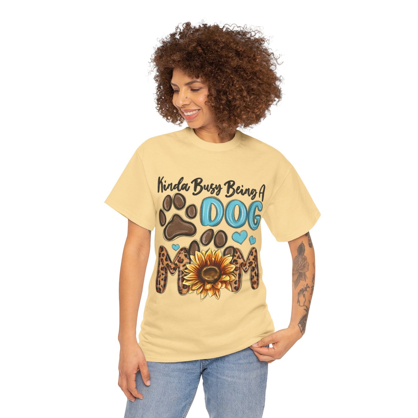 Busy Being A Dog Mom Unisex Heavy Cotton Tee