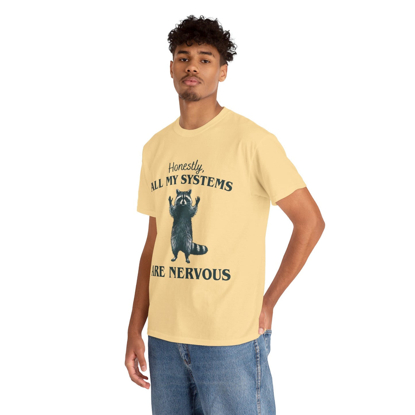 Nervous Racoon Unisex Heavy Cotton Tee