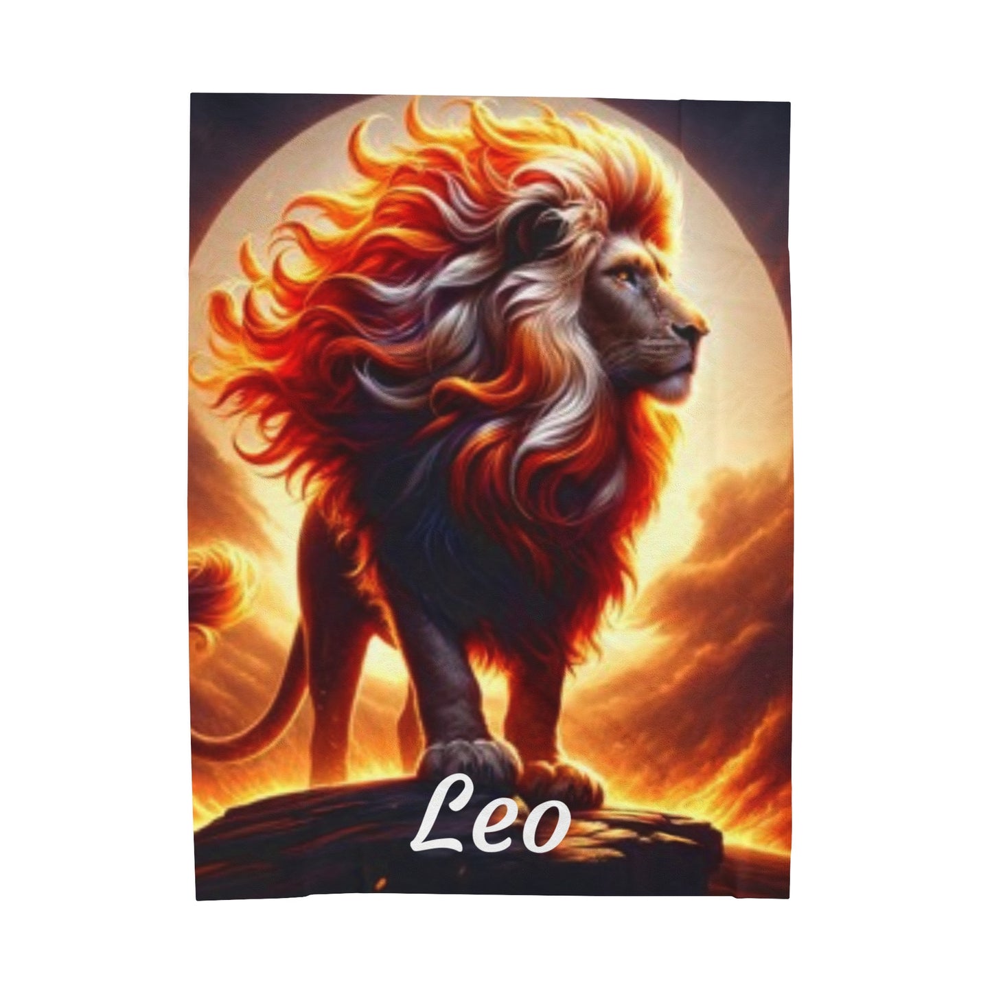 Leo Zodiac Sign Velveteen Plush Blanket