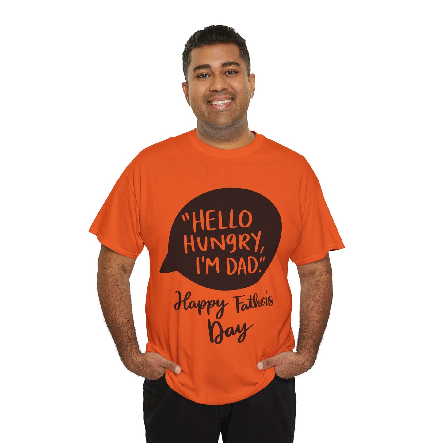 Hello Hungry I'm Dad Unisex Heavy Cotton Tee