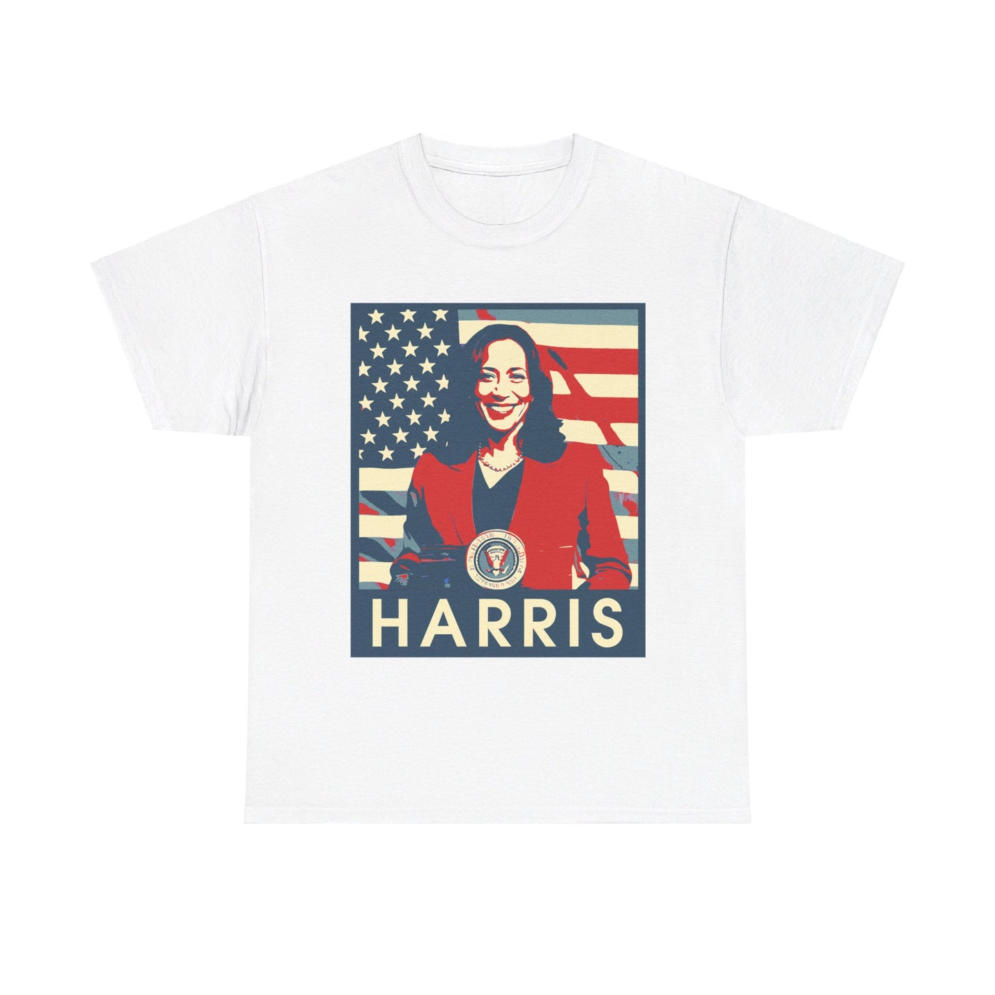 Kamala Harris American Flag Unisex Heavy Cotton Tee