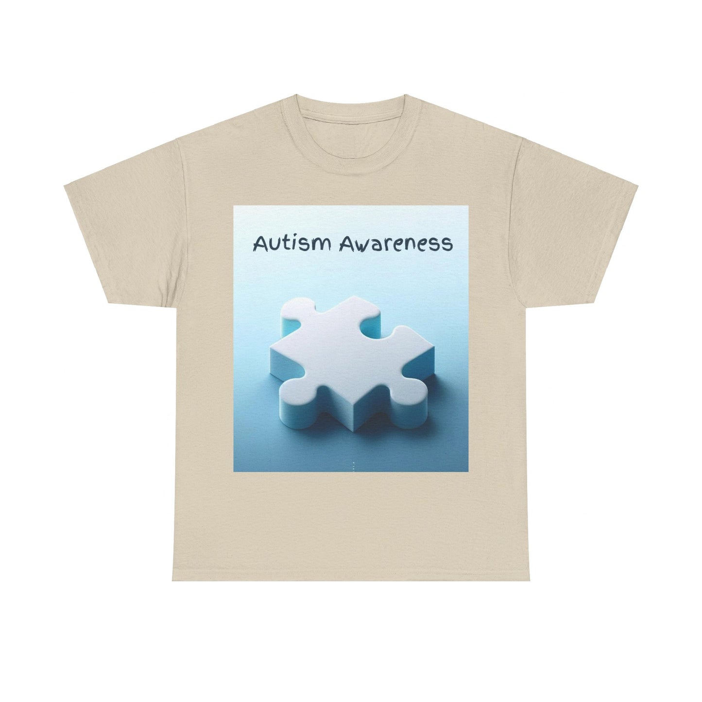 Autism Awareness Puzzle Piece Unisex Heavy Cotton Tee