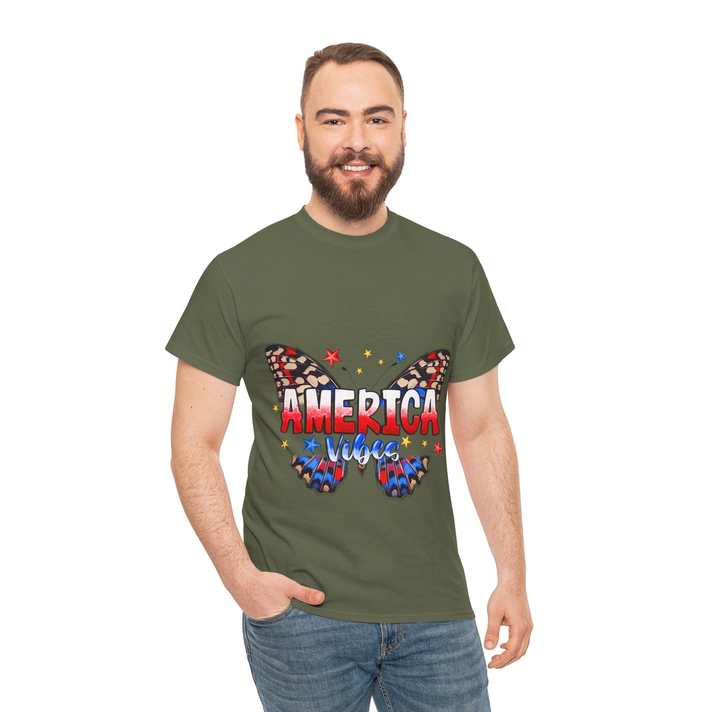 America Vibes Unisex Heavy Cotton Tee