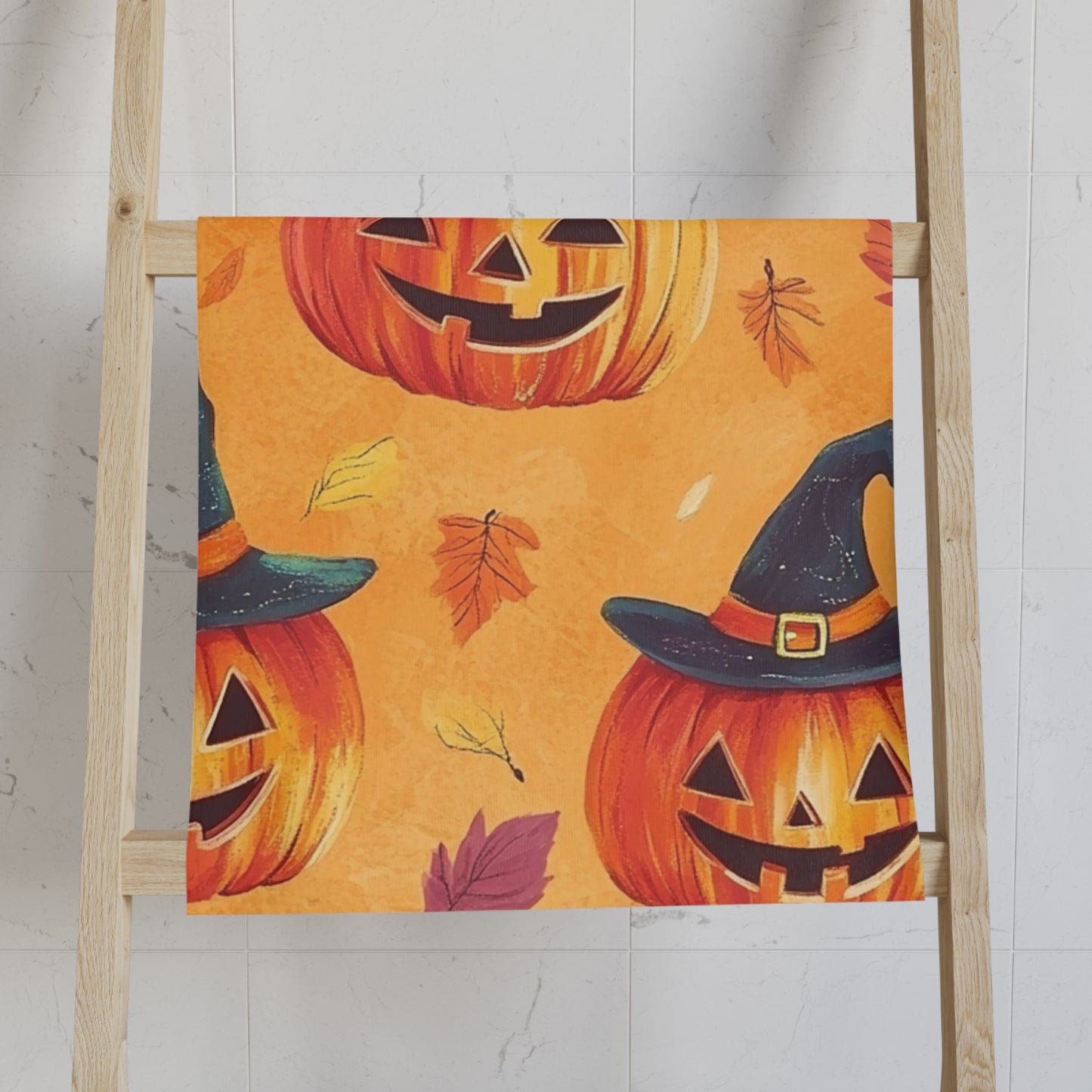 Halloween Pumpkin Hand Towel