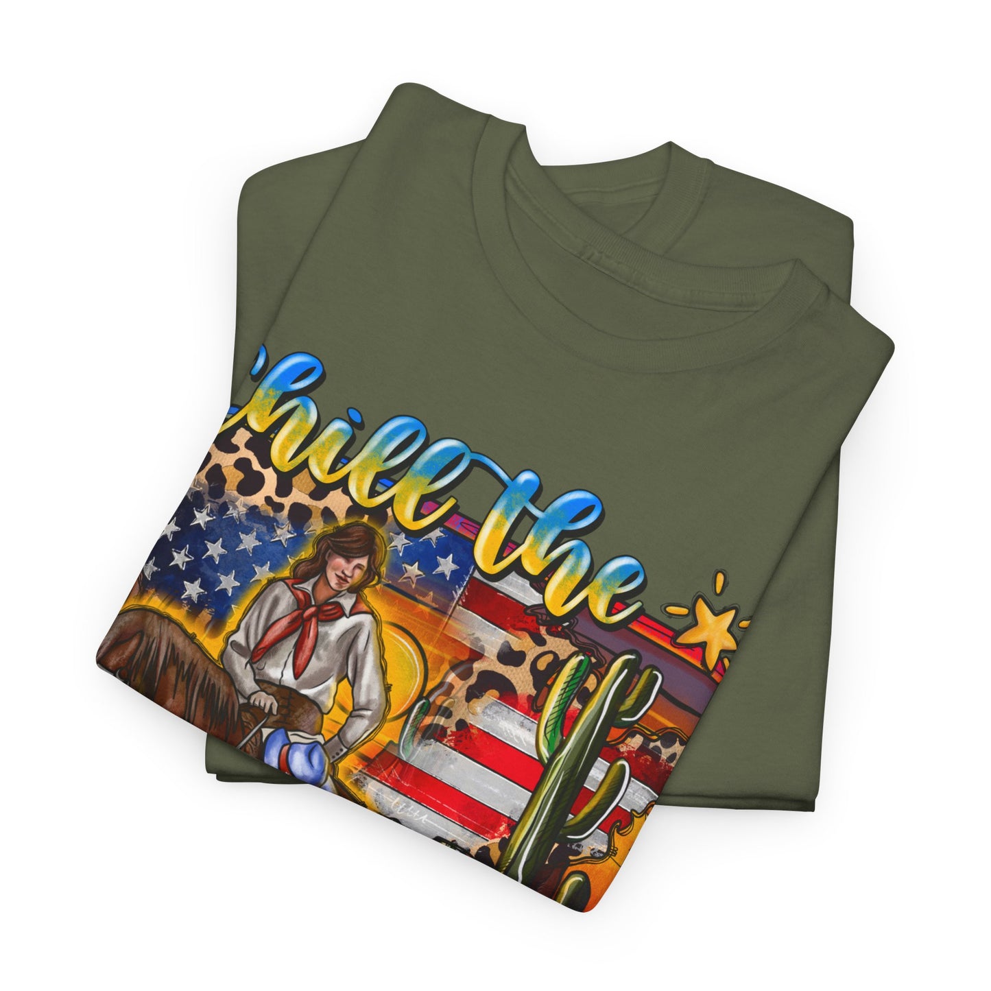 Cowgirl 4th of July Unisex Heavy Cotton Tee