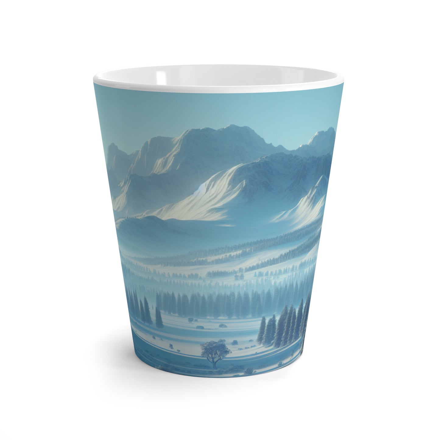 Snowy Winter Scene Latte Mug