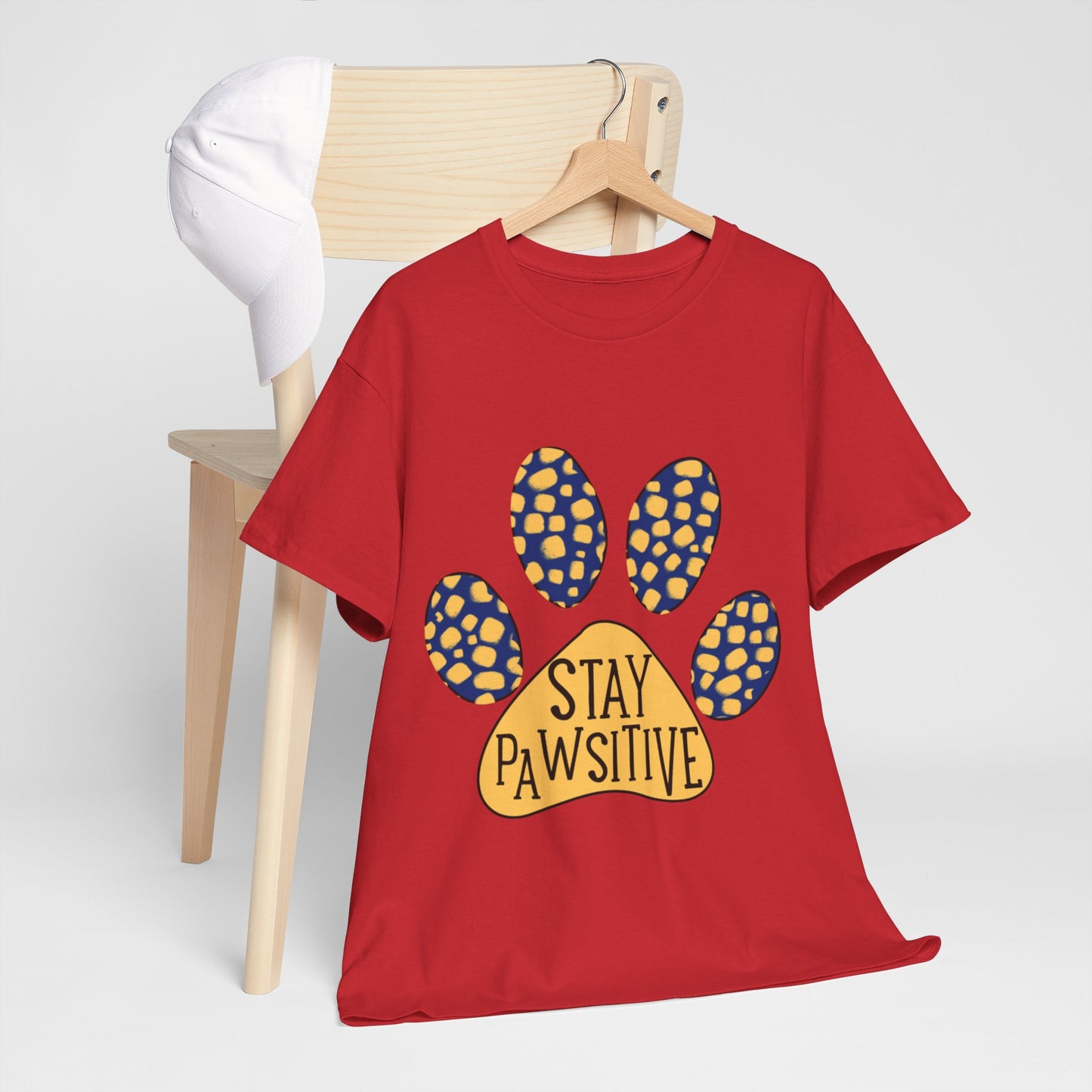 Stay Pawsitive Unisex Heavy Cotton Tee