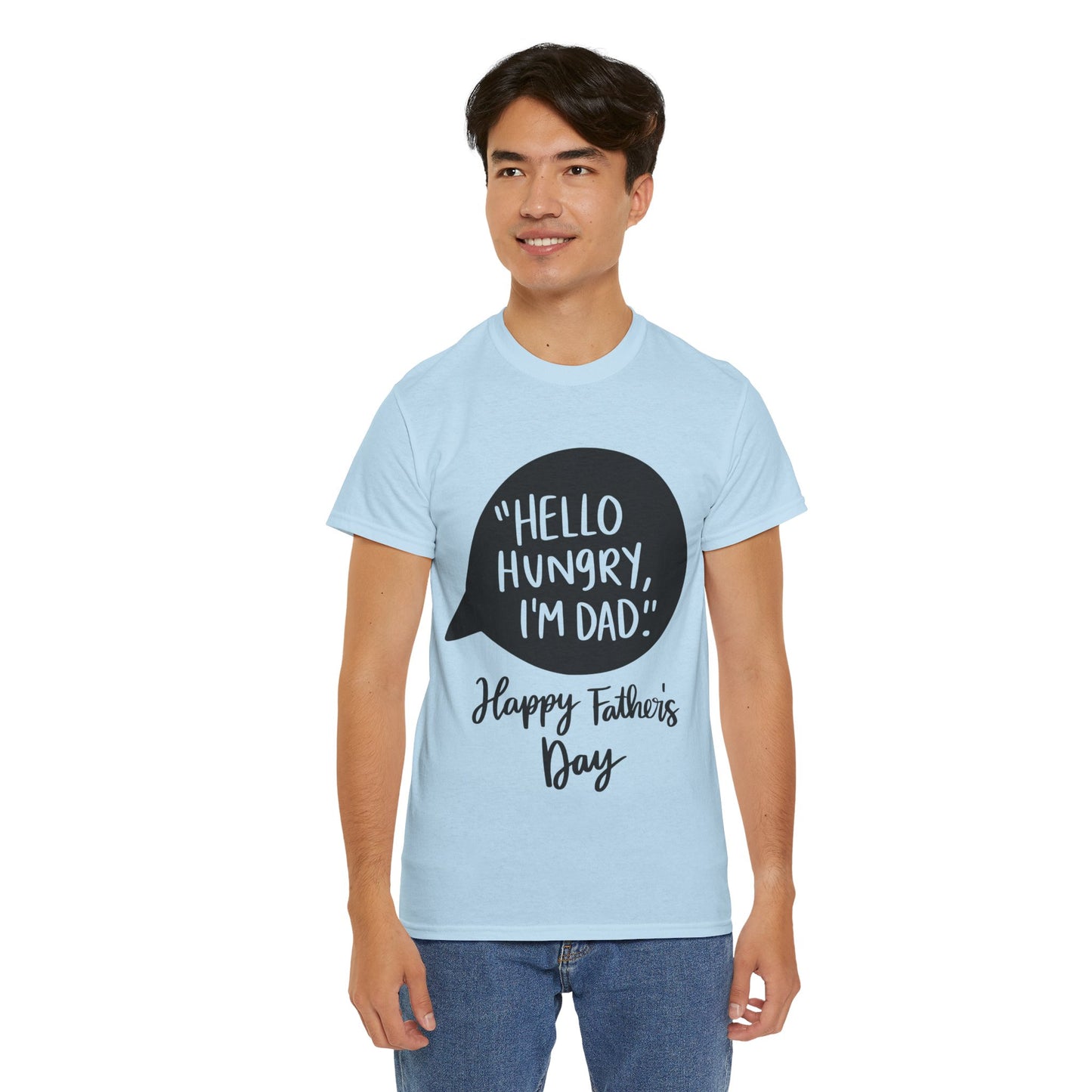 Hello Hungry I'm Dad Unisex Heavy Cotton Tee