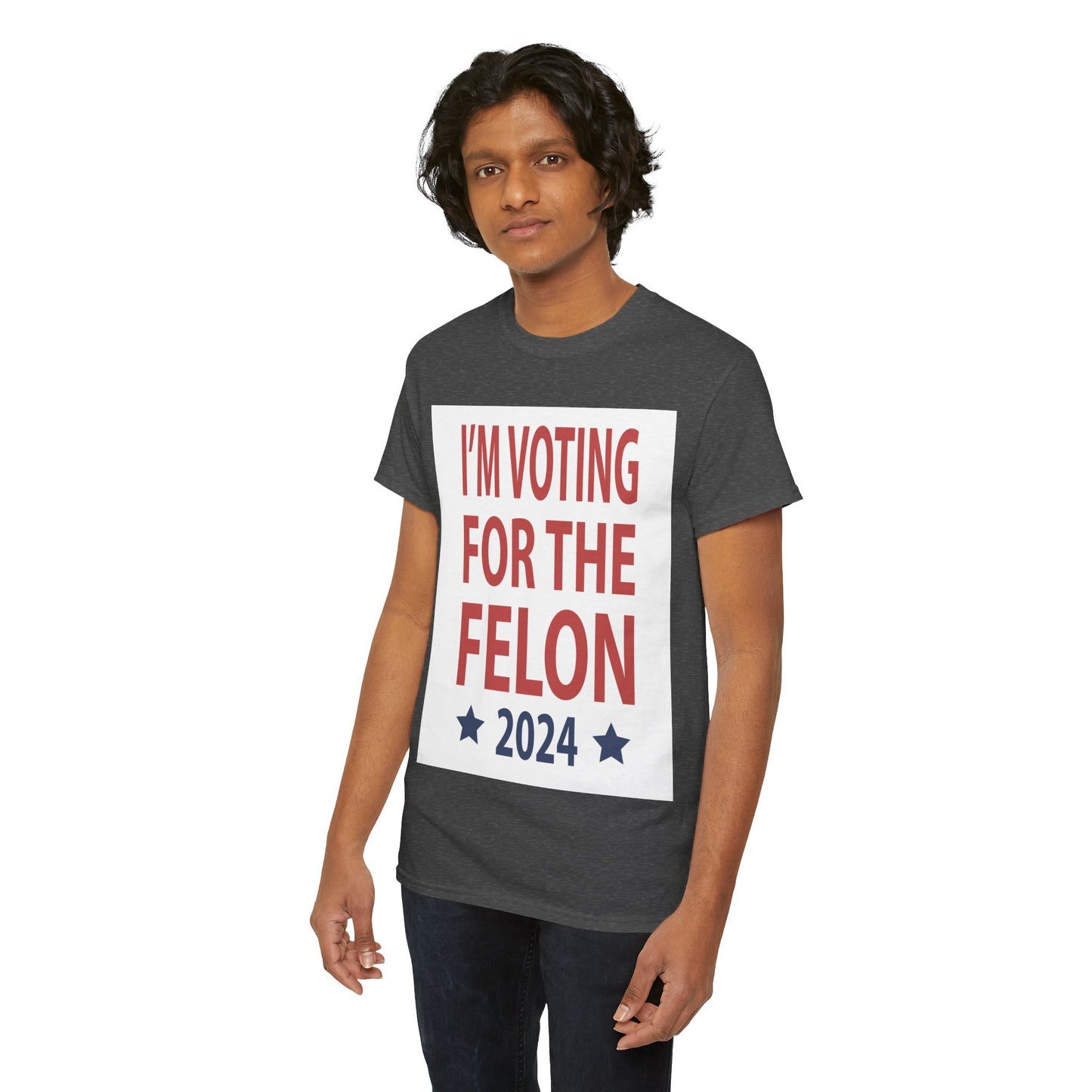 Voting For A Felon Unisex Heavy Cotton Tee