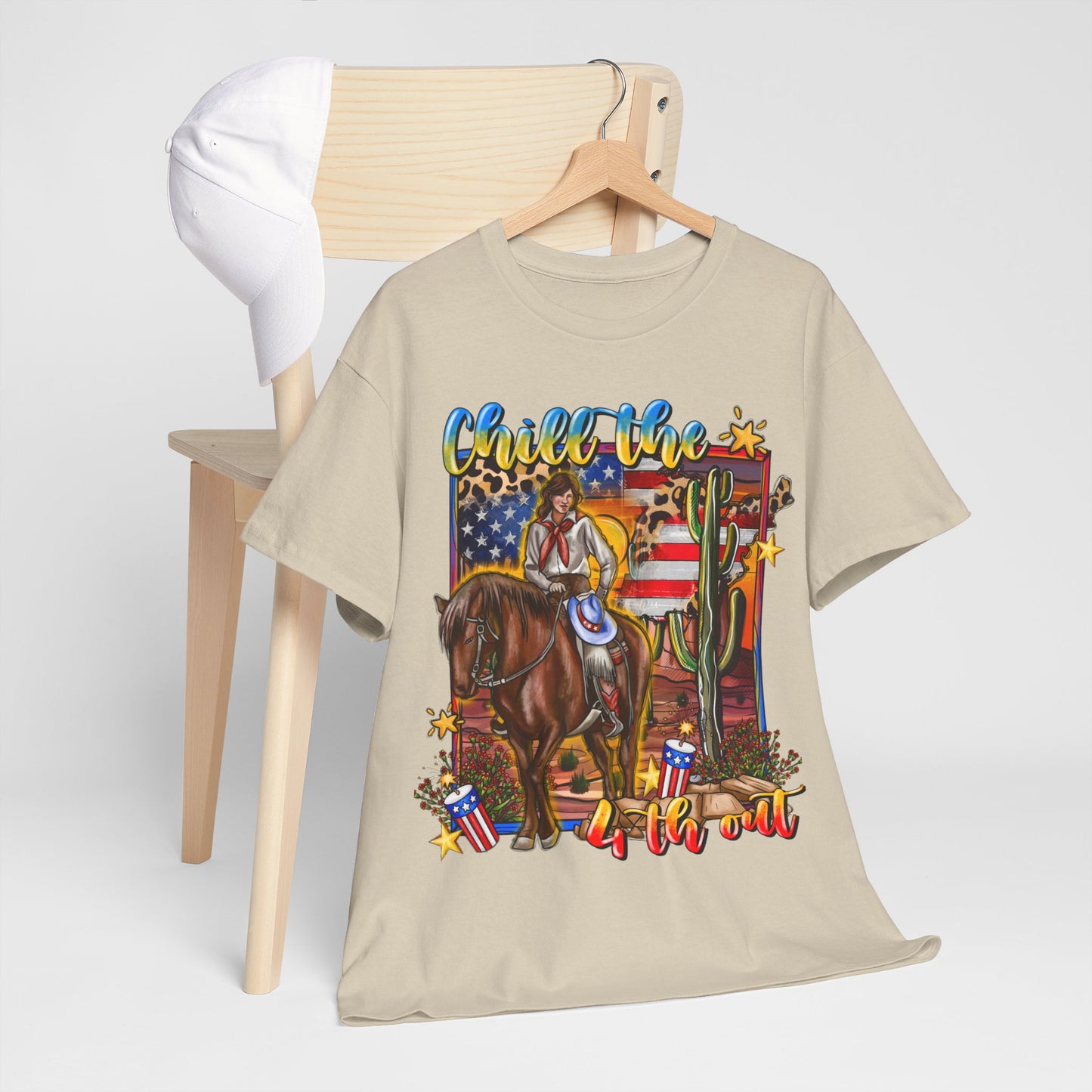 Cowgirl 4th of July Unisex Heavy Cotton Tee